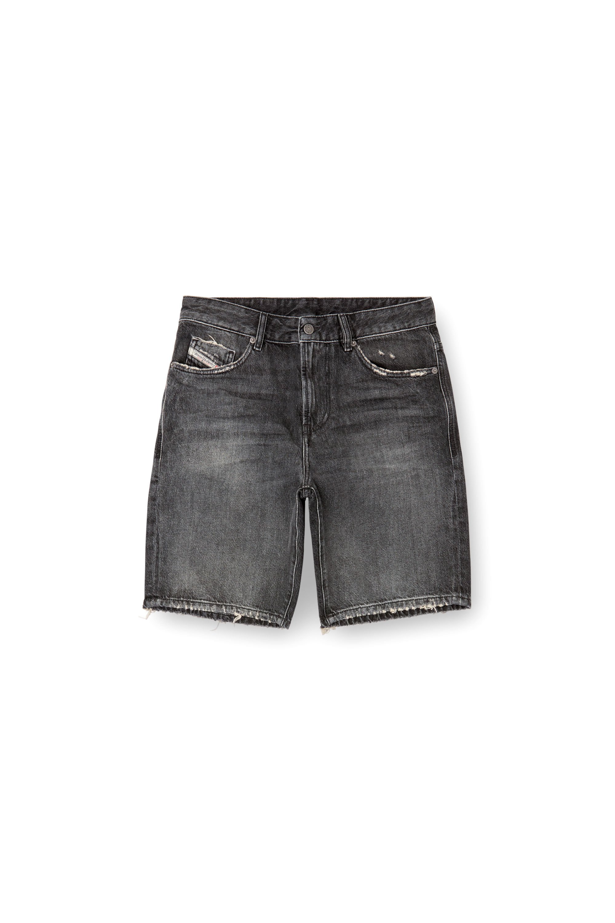 Diesel - D-FIN, Short slim in denim Uomo in Nero - 2