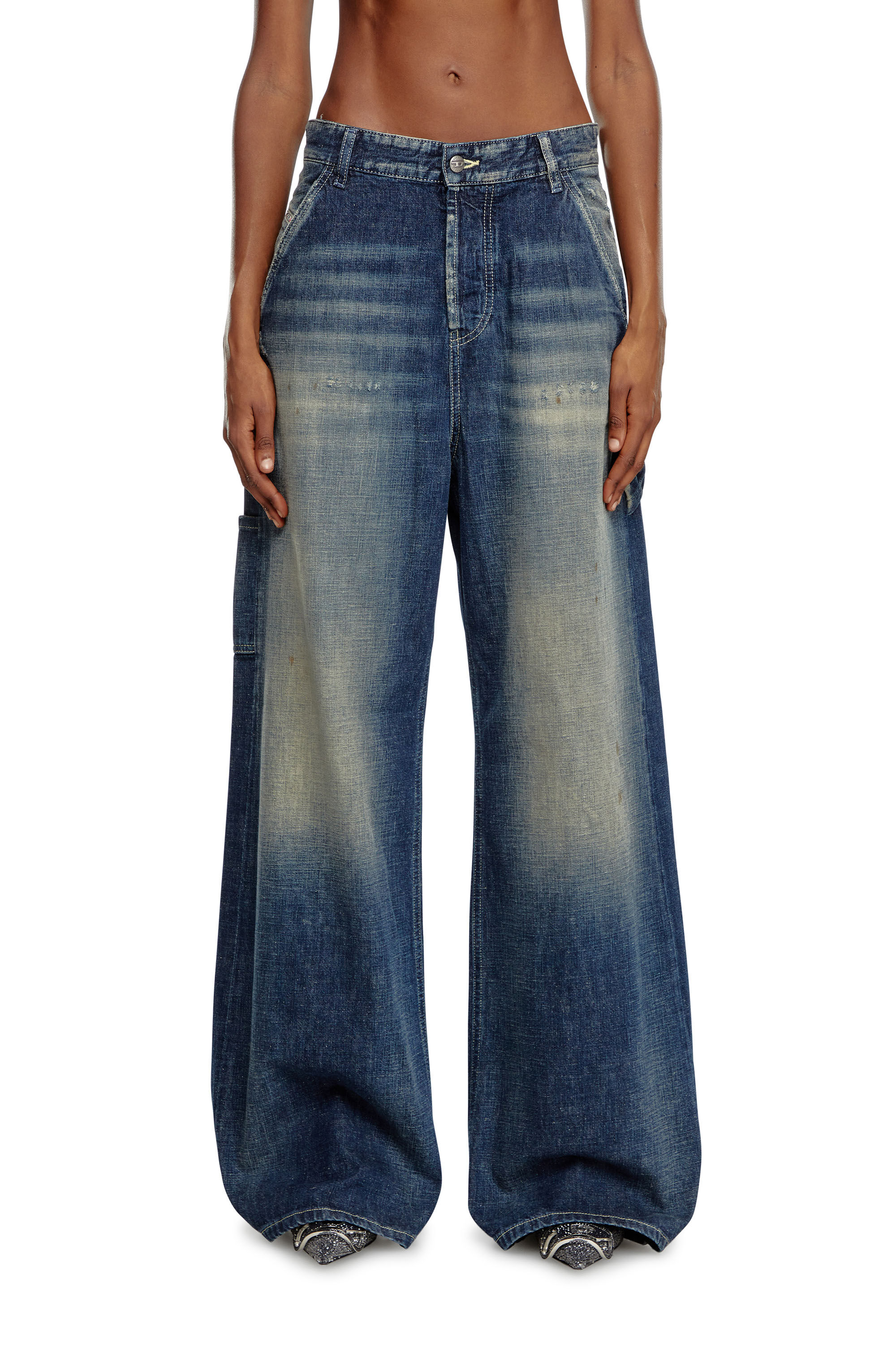 Diesel - Woman Straight Jeans 1996 D-Sire 09J91, Dark Blue - Image 3