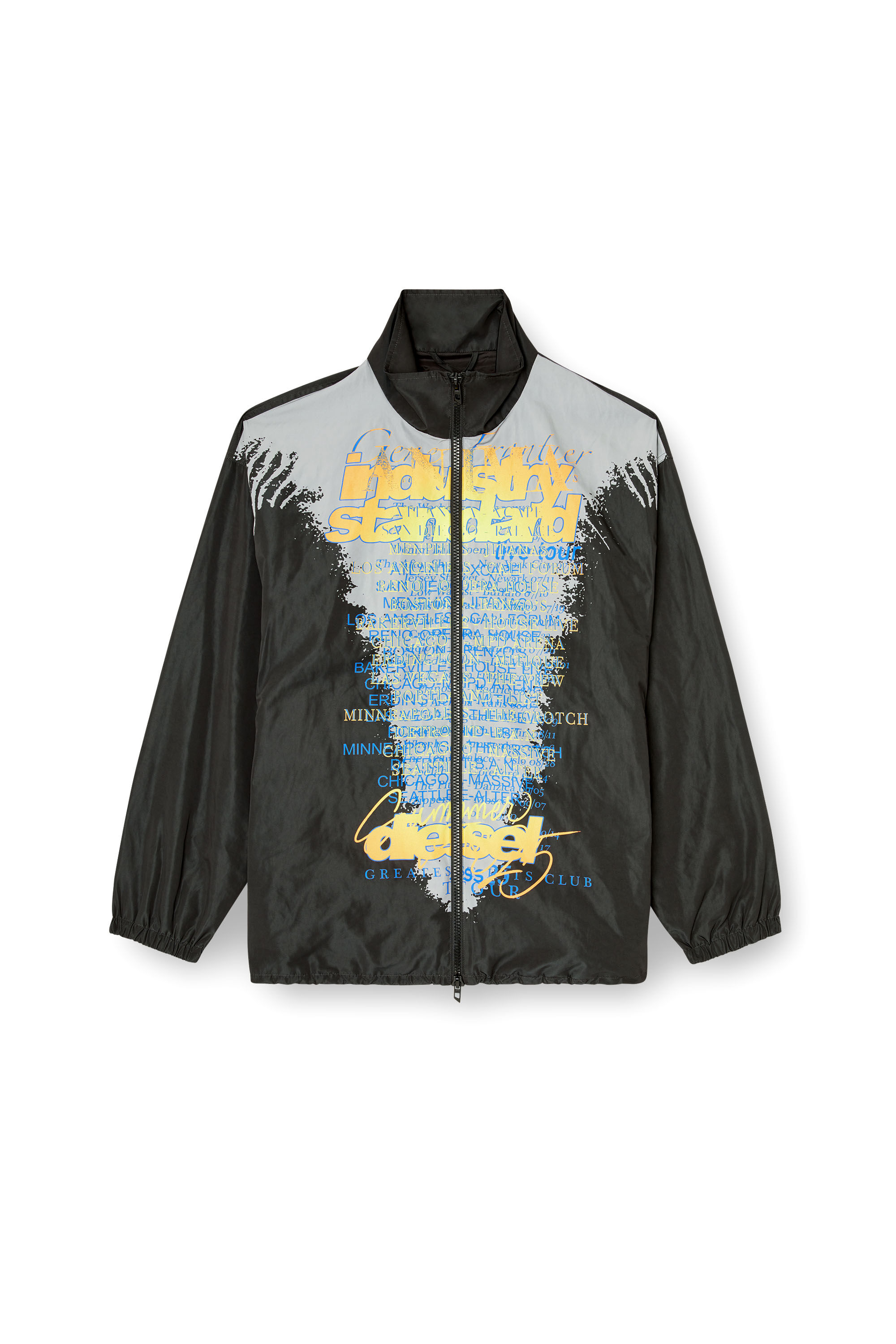 Diesel - J-ERIK, Veste en jersey technique avec imprimé paroles Mixte in Noir - 2