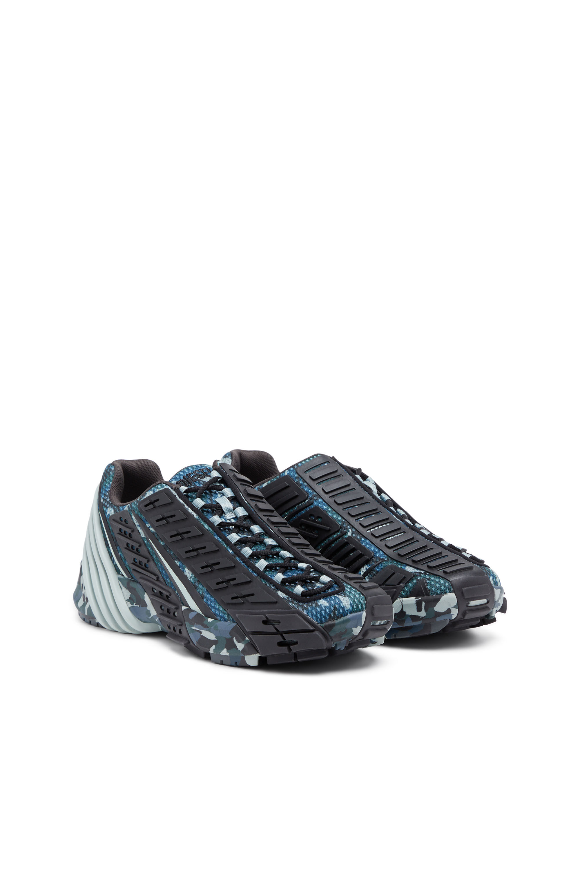 S PROTOTYPE V2 Man Camo mesh sneakers with rubber overlays Diesel