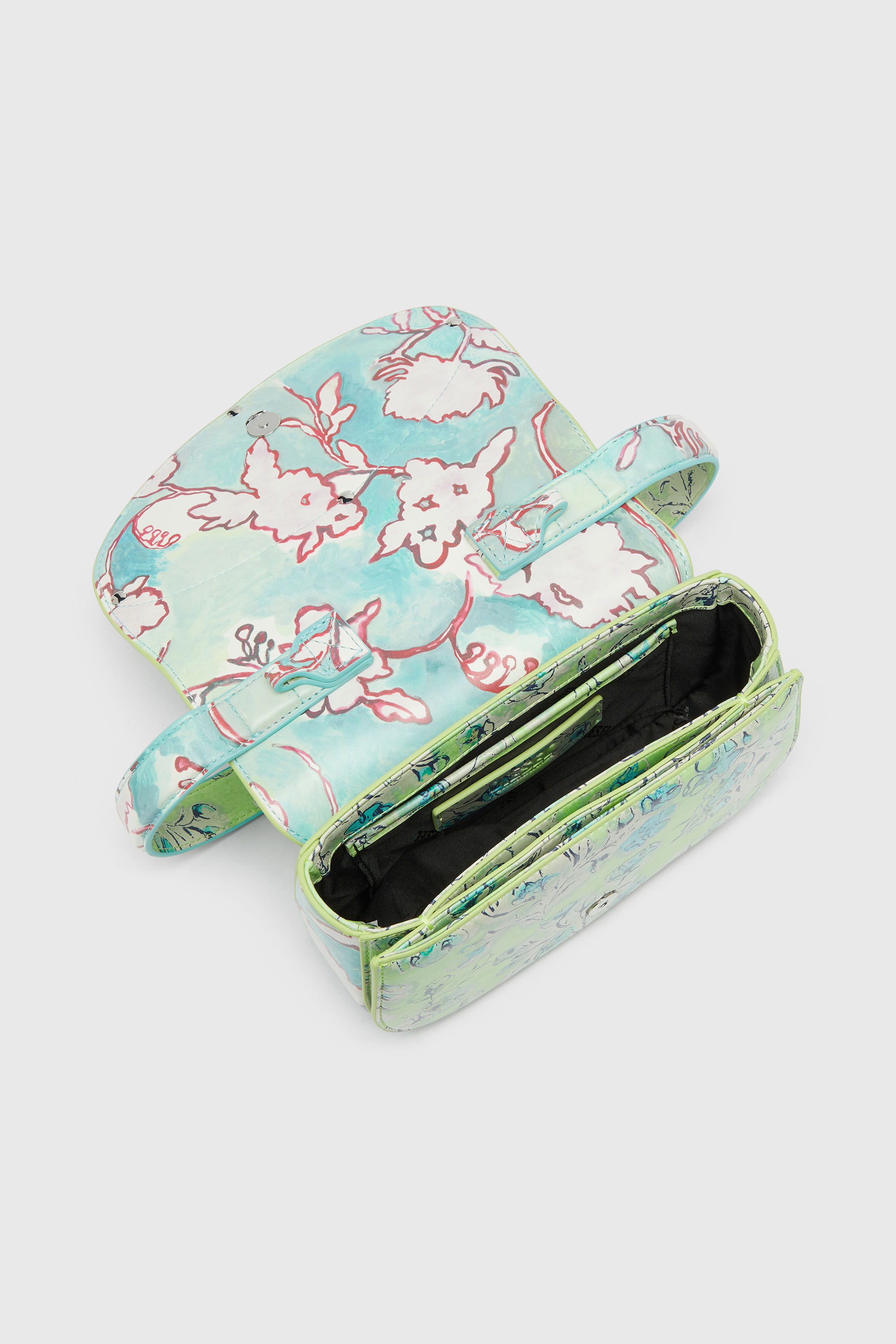 Diesel - 1DR, 1DR-Borsa iconica con stampa floreale Donna in Verde - 3