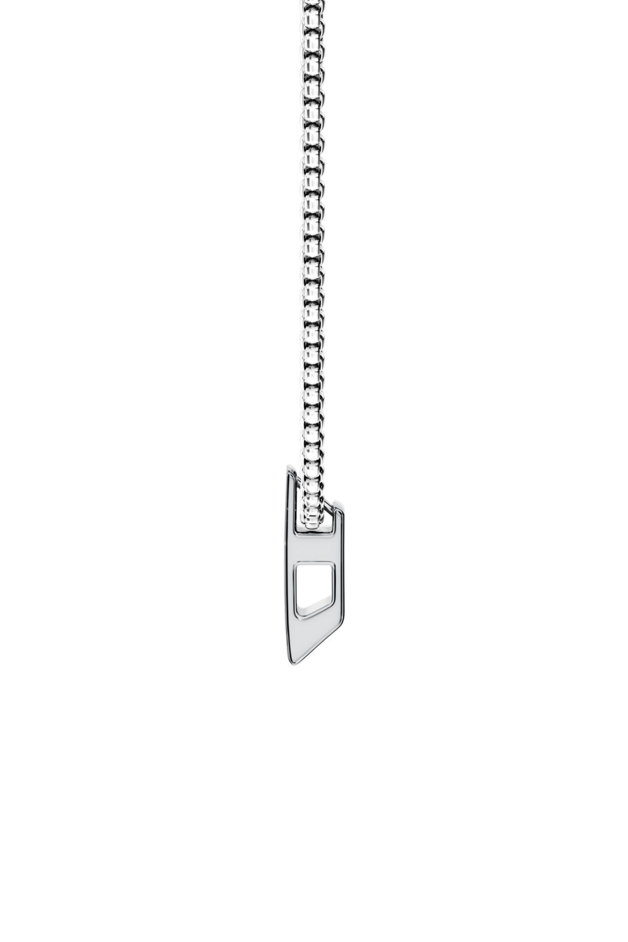 Diesel - DX1689040 JEWELLERY, Collier pendentif en acier inoxydable Mixte in Gris argent&eacute; - 3