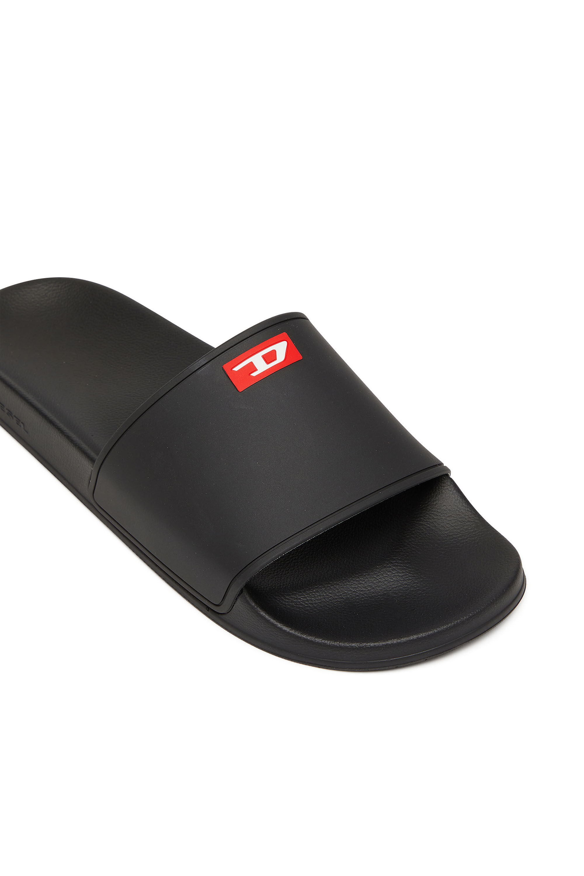 Diesel - SA-SWIM, Slide in gomma con logo D Uomo in Nero - 6