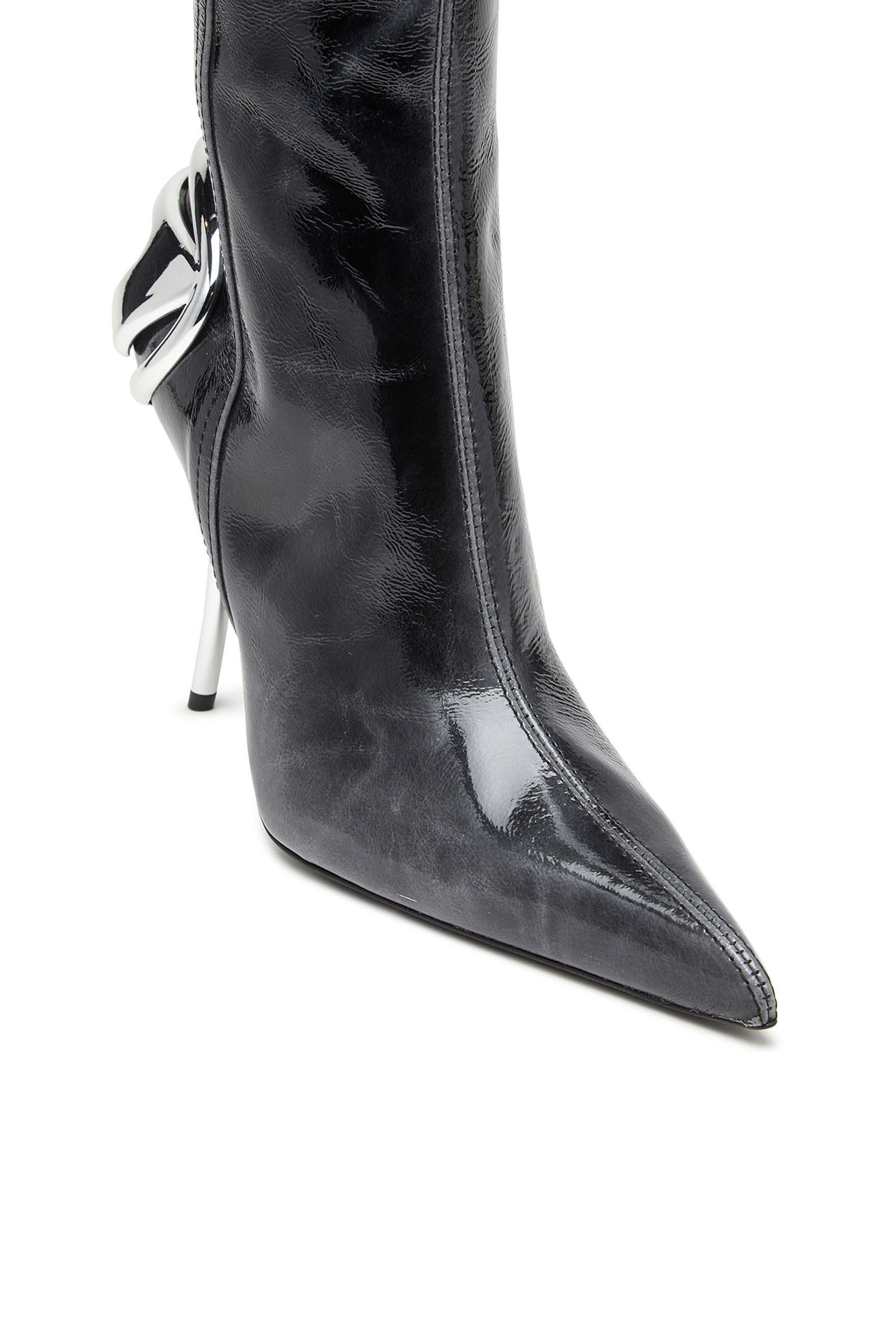Diesel - D-TEN&HALF HB, D-Ten&Half - Stivali in pelle al ginocchio Donna in Nero - 4