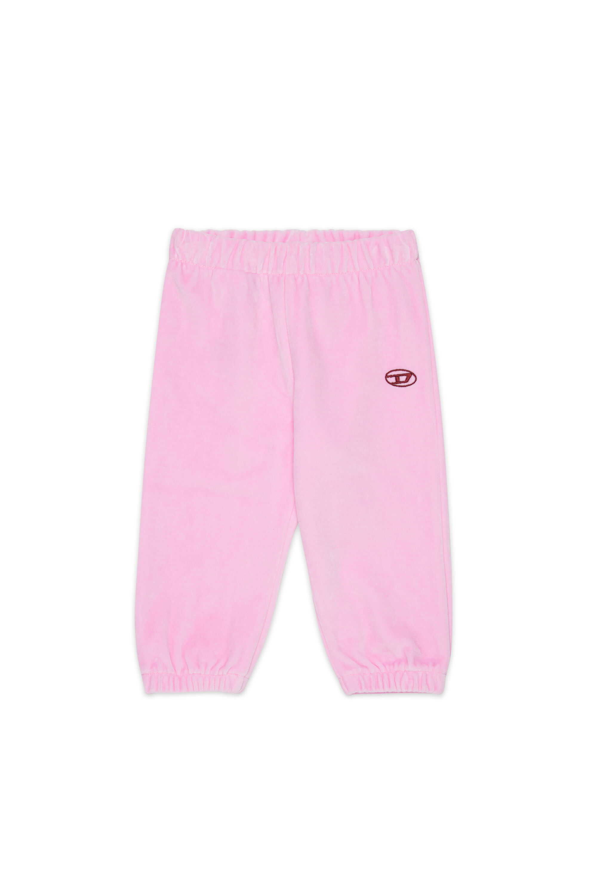 Diesel - PHENIB, Pantalon de surv&ecirc;tement en velours avec broderie Oval D Homme in Rose - 1