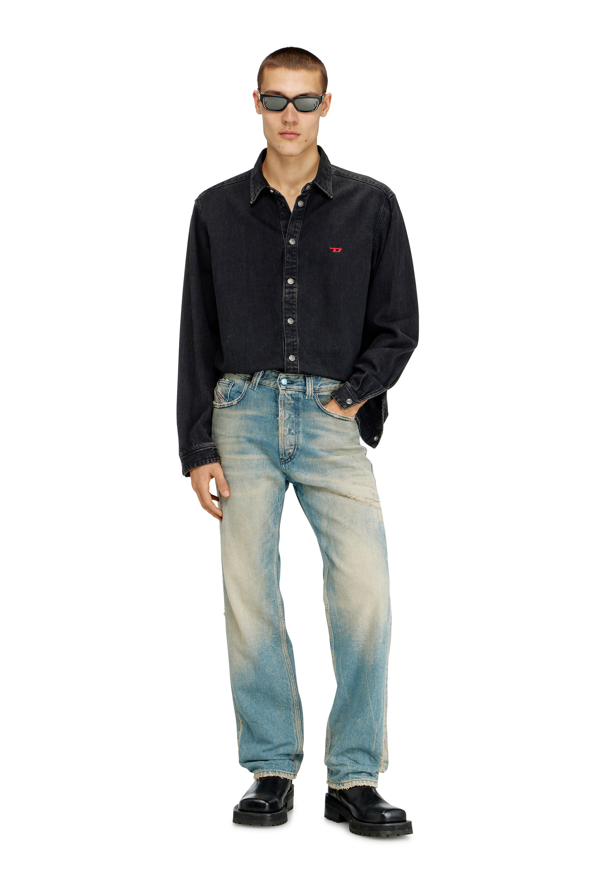 Diesel - Regular Jeans 2024 D-Macs 09N30 Homme, Bleu Clair - Image 1