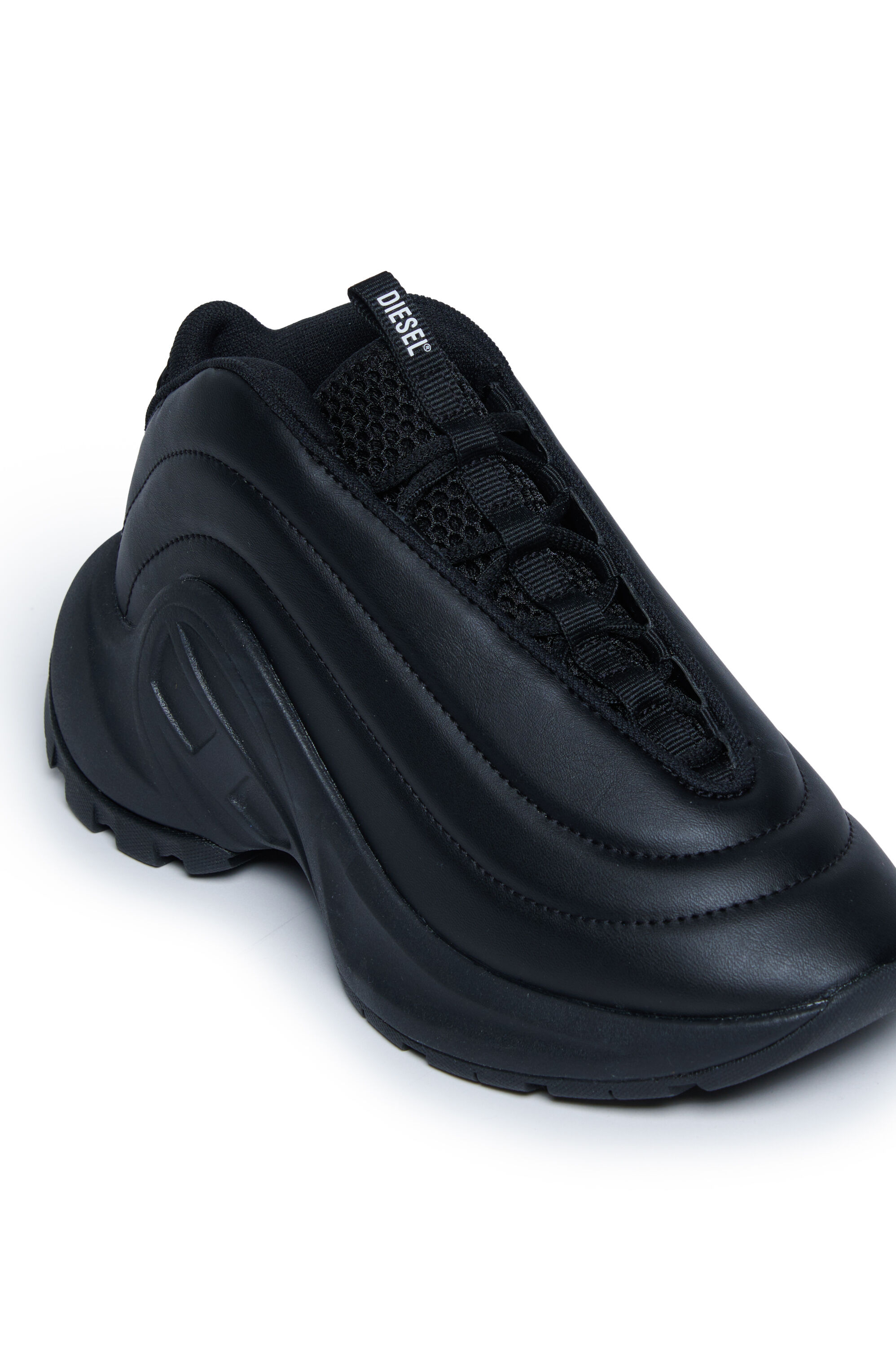 Diesel - S-D-RUNNER, Sneakers trapuntate monocromatiche Unisex in Nero - 4