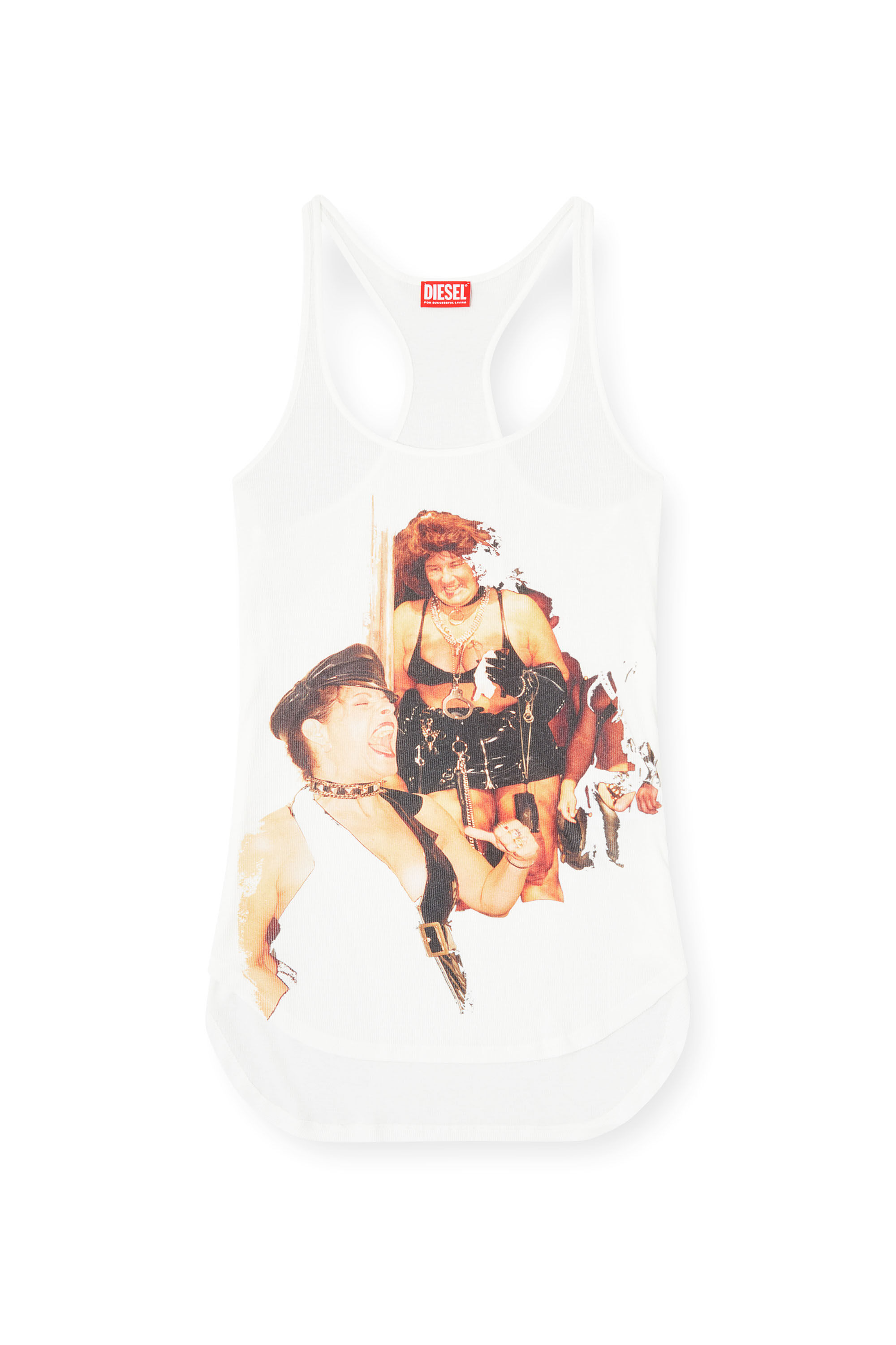 Diesel - PR-T-SHANRY-W-TOM25, Unisex Tank-Top mit Grafik-Print in Weiß - 2