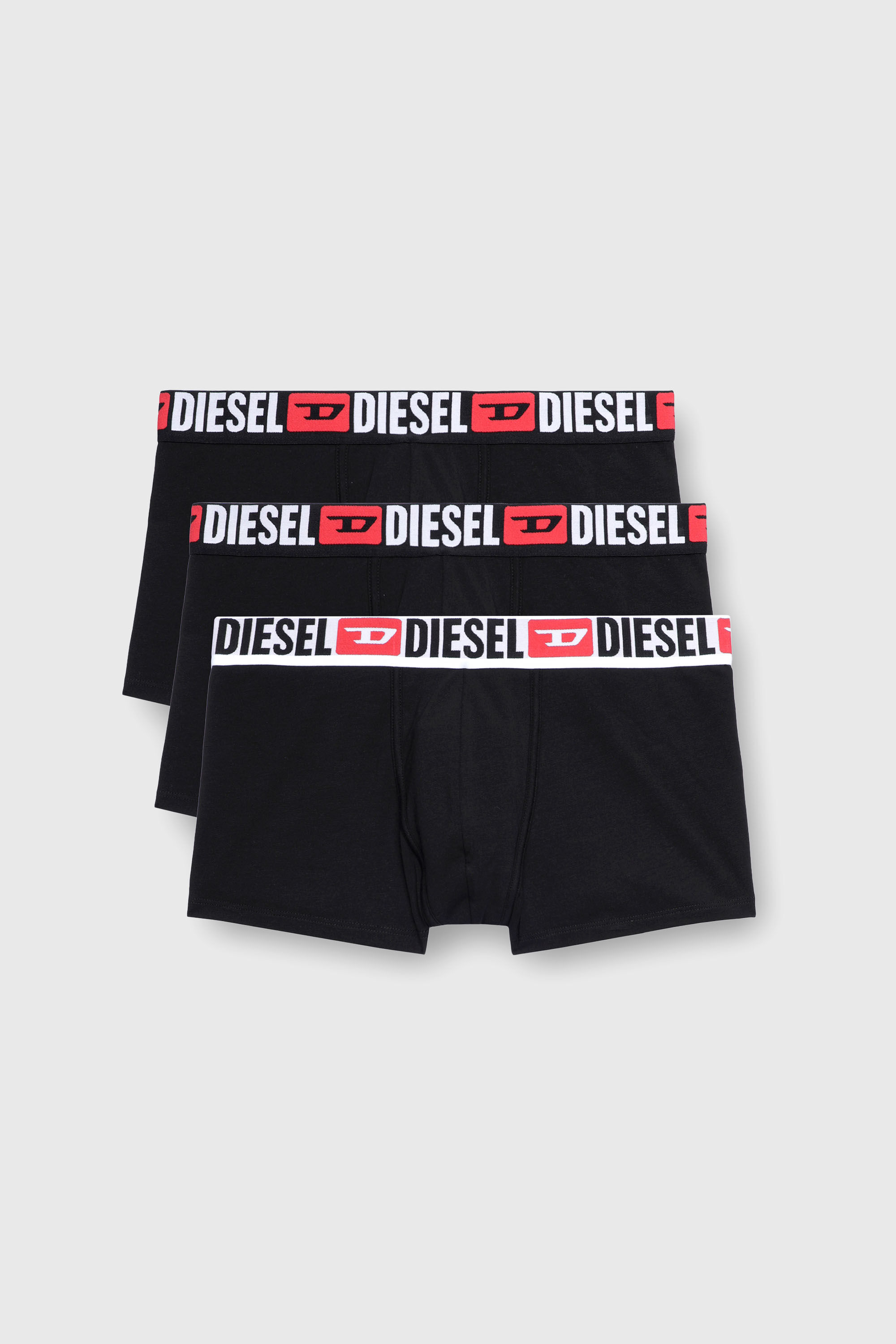 Diesel - UMBX-DAMIENTHREEPACK, Lot de trois boxers avec taille orn&eacute;e du logo sur toute la surface Homme in Noir - 2
