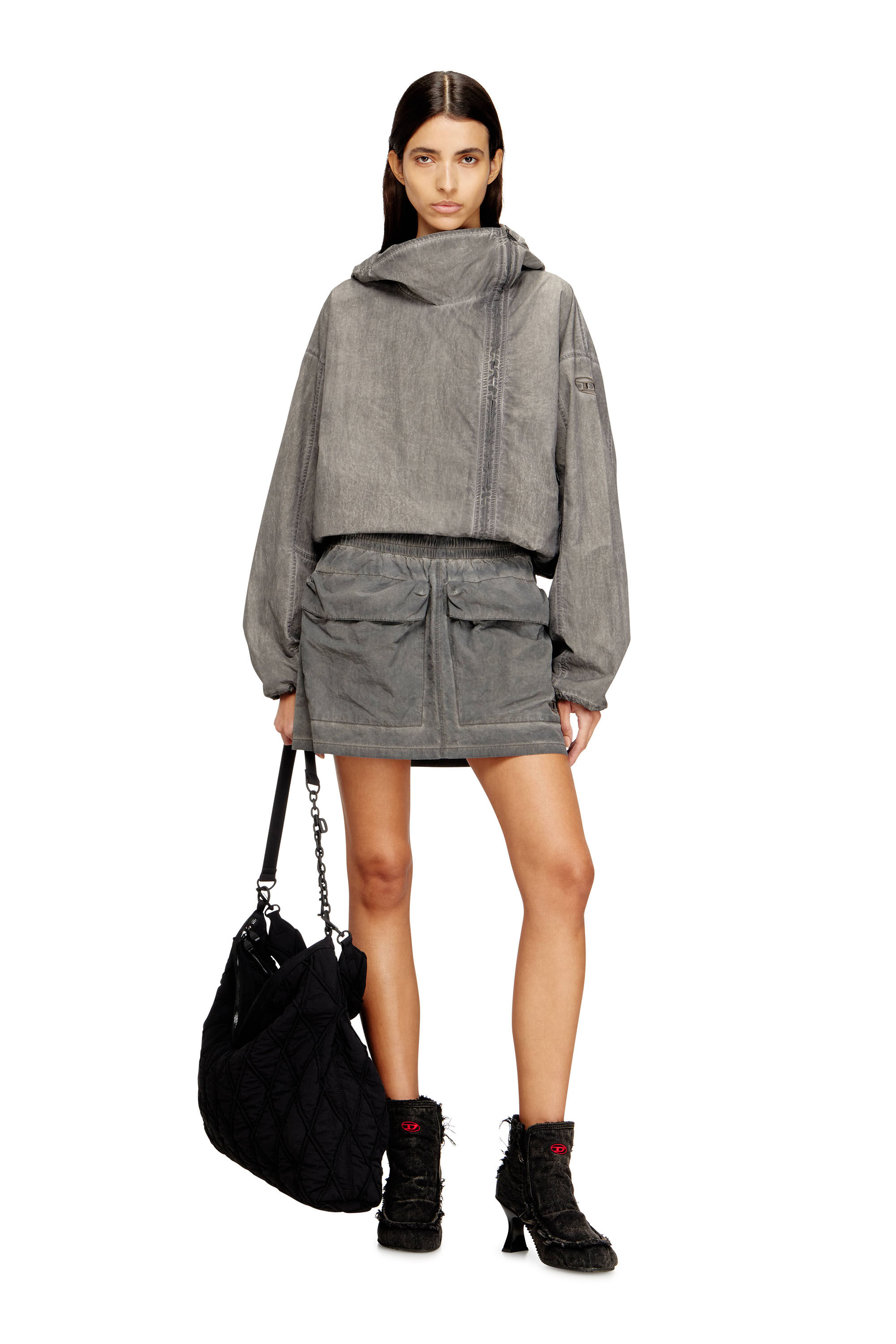 Diesel - O-CEAN-S1, Minigonna in nylon con maxi tasche a sacchetto Donna in ToBeDefined - 1