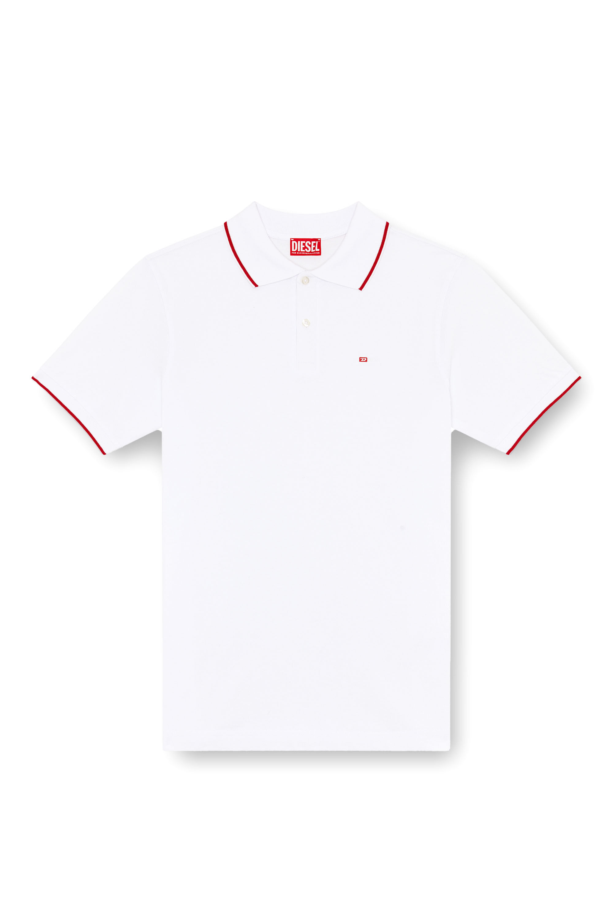 Diesel - T-FERRY-MICRODIV, Polo avec micro broderie Diesel Homme in Blanc - 2