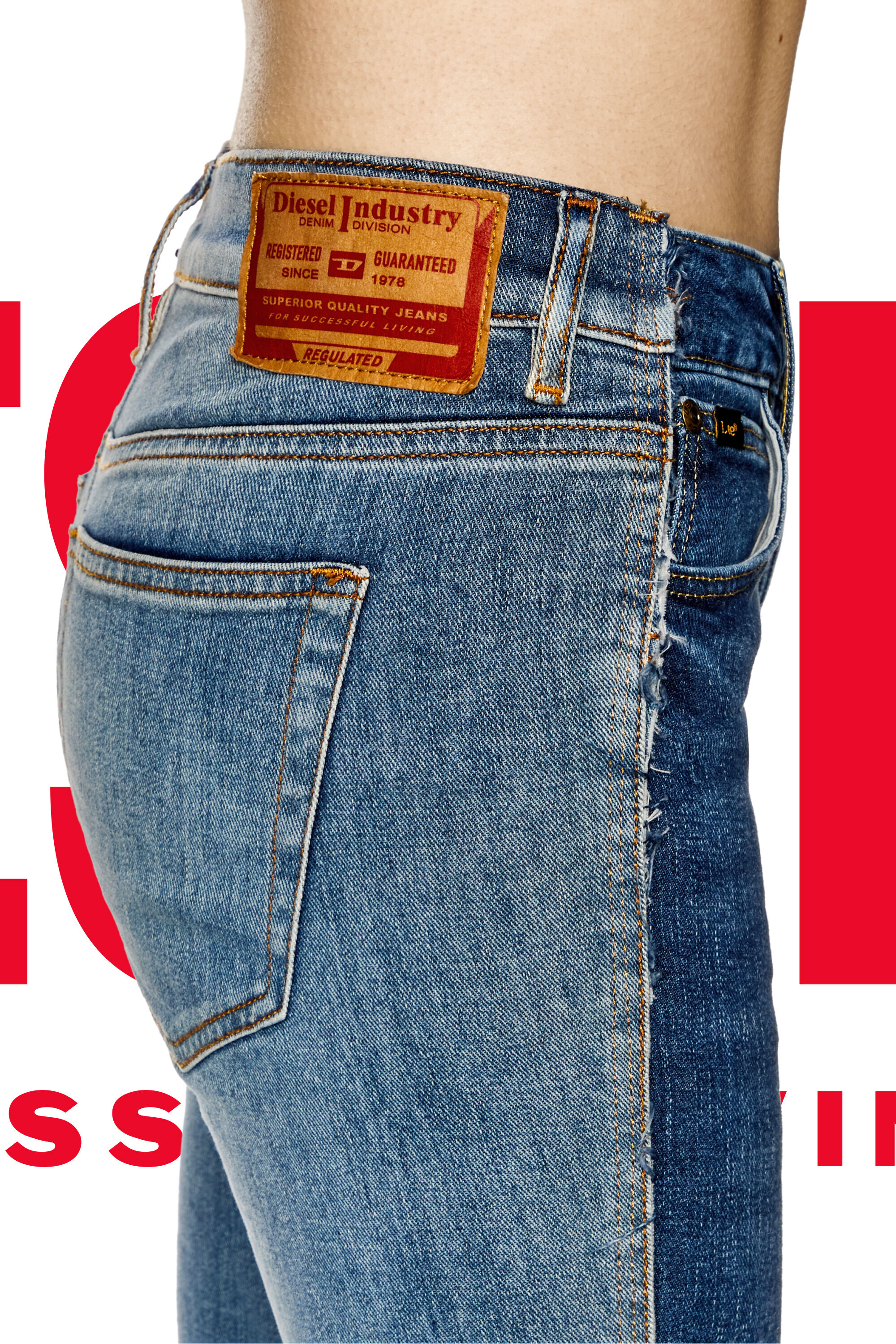 Diesel - Bootcut and Flare Jeans Dieseloves 02 09K46, Blu medio - Image 2