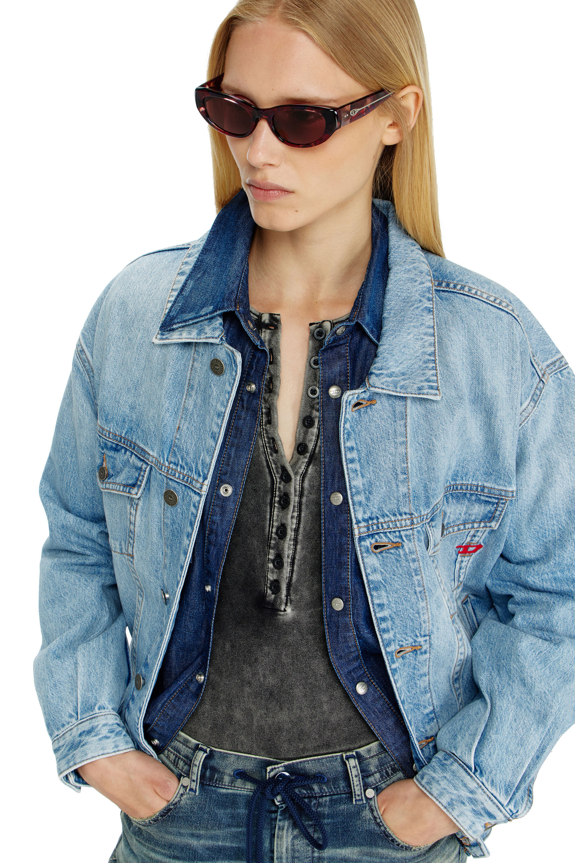 Diesel - 0DL2010U, Unisex Cateye-Sonnenbrillen in Rot/Braun - 1