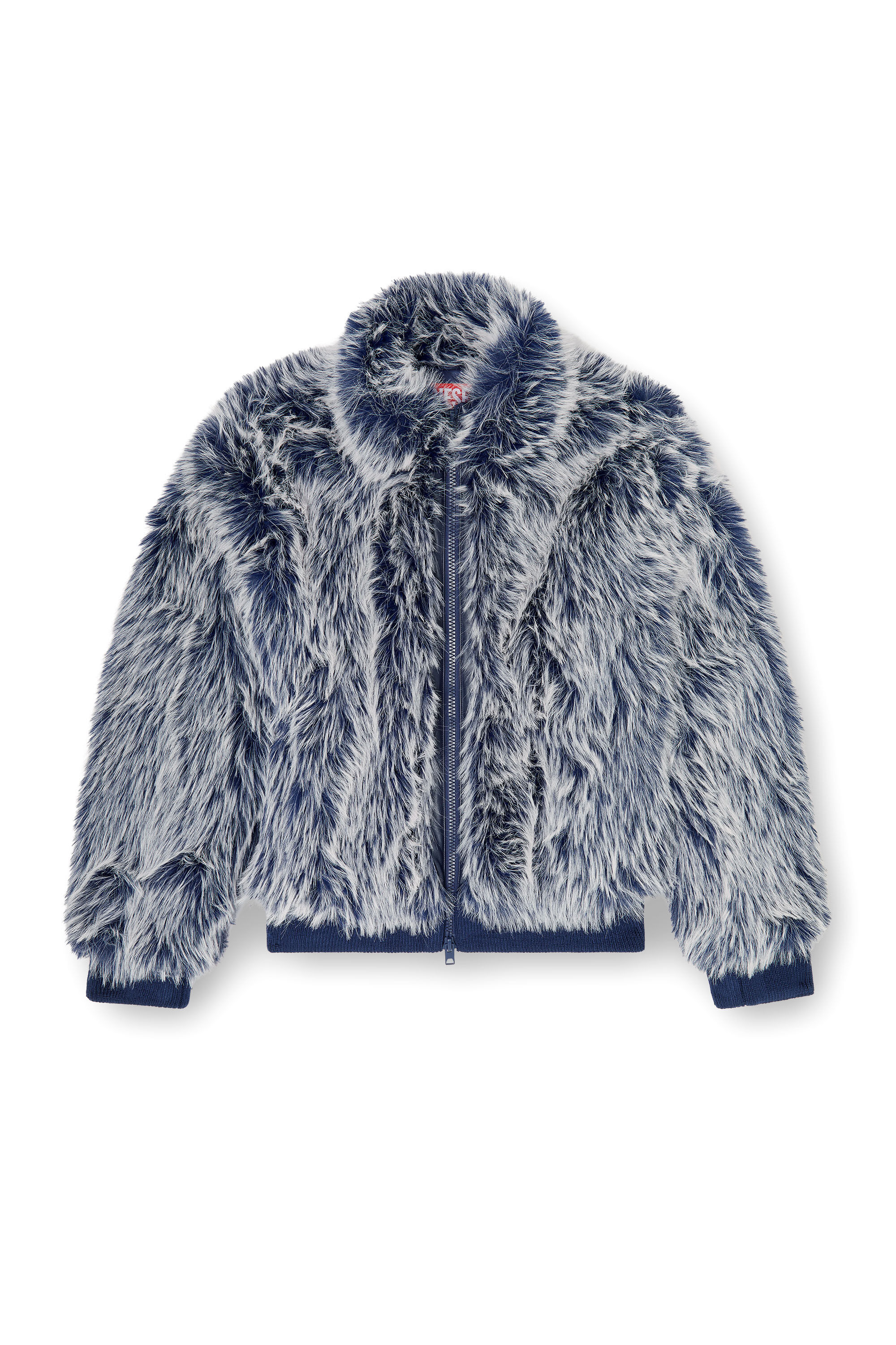 Diesel - W-VICTOR, Herren Flauschige Winterjacke in Mittelblau - 2