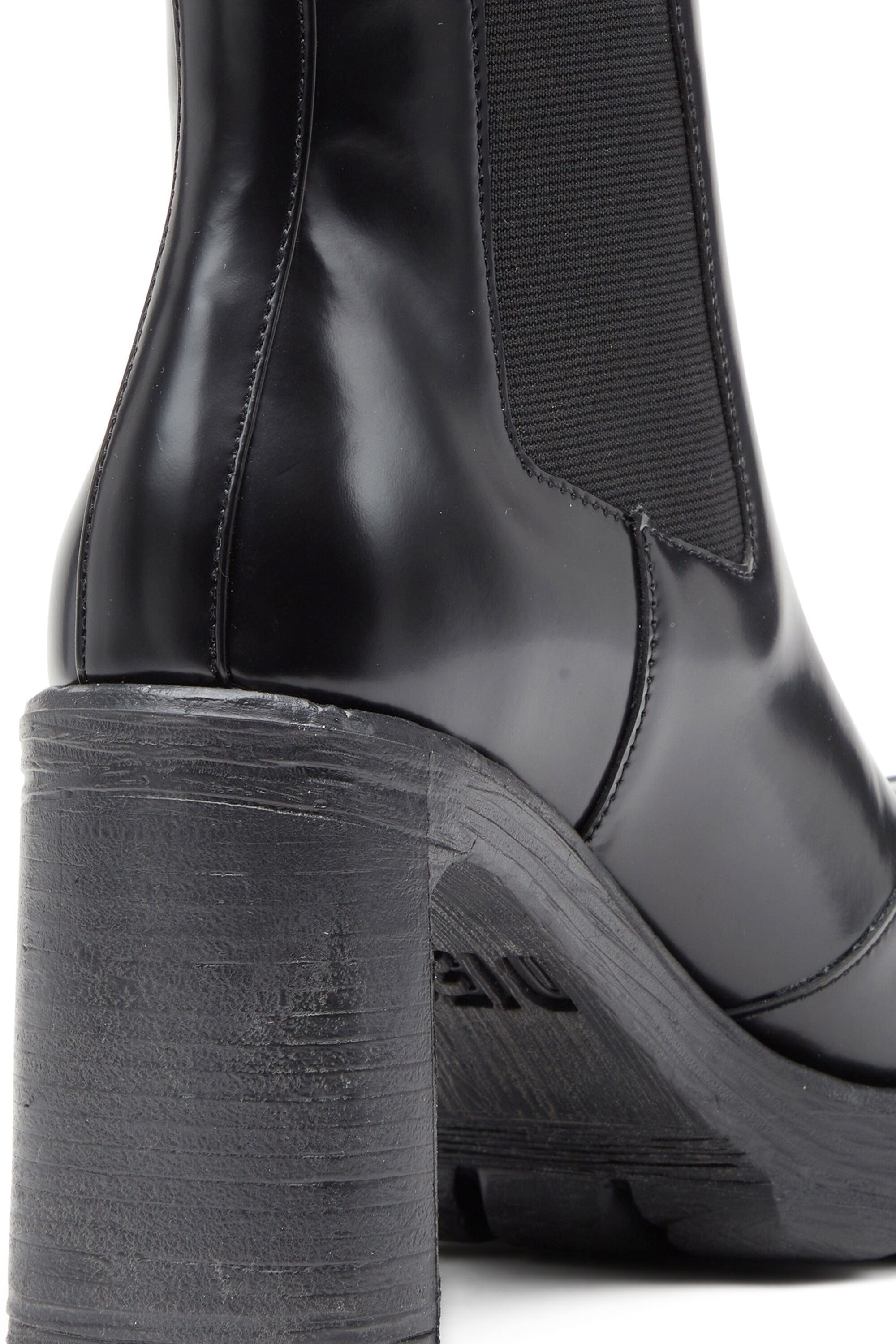 Diesel - D-HAMMER CH D W, Femme D-Hammer-Bottines à talons avec plaque Oval D in Noir - Image 5