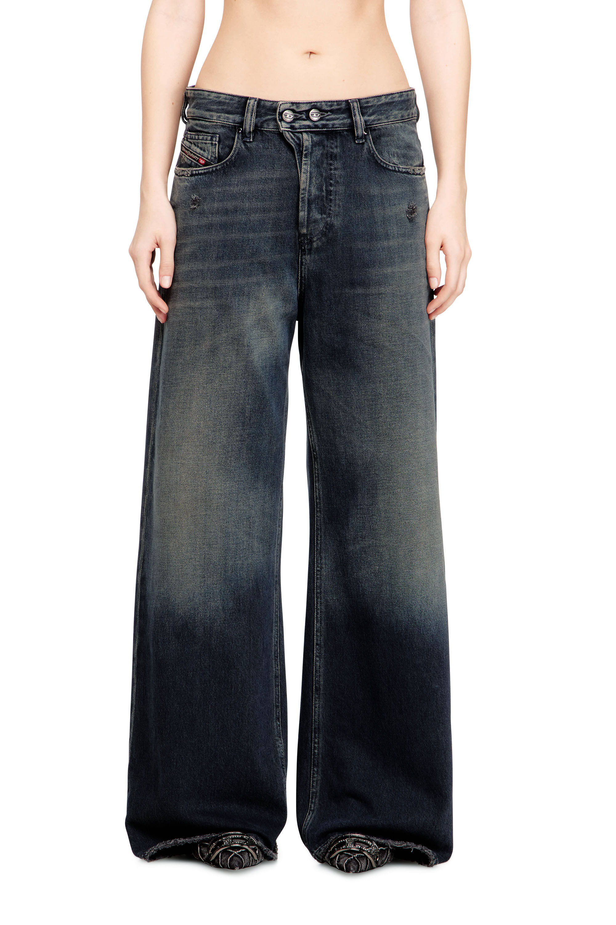 Diesel - Unisex Relaxed Jeans 1996 D-Sire 09N67, Dunkelblau - 2
