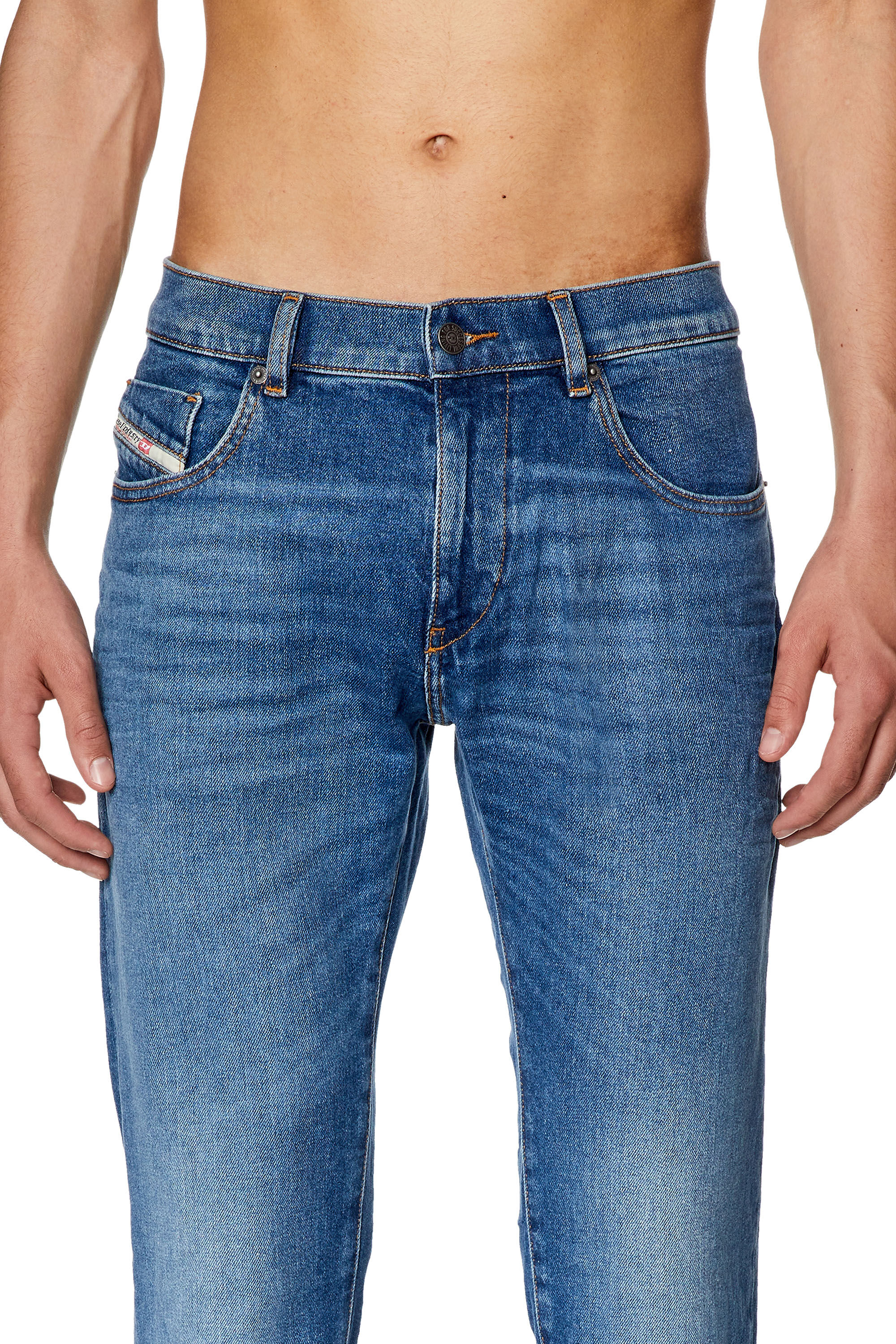 Diesel - Slim Jeans 2019 D-Strukt 0ENAT, Blu medio - Image 5