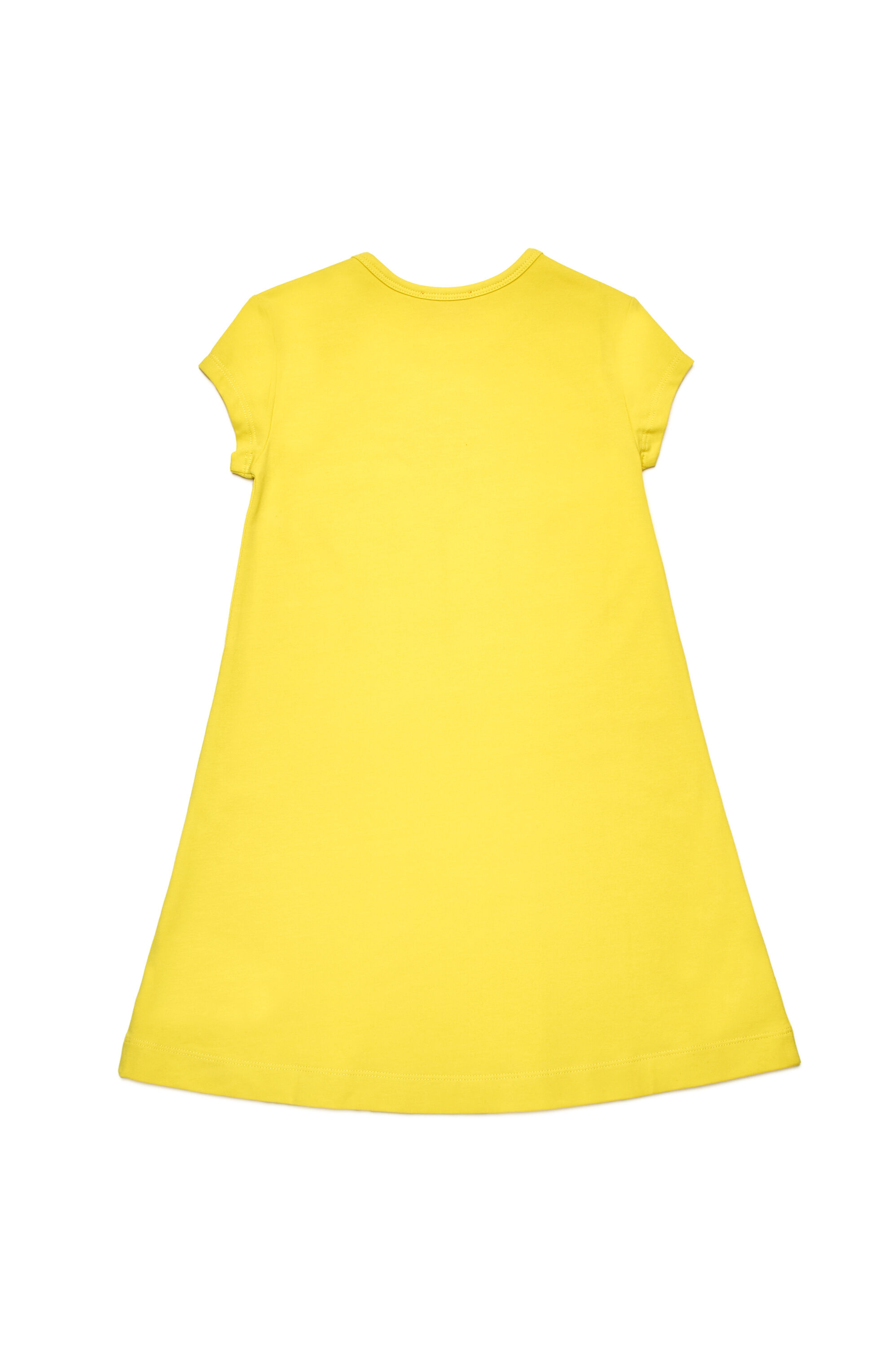 Diesel - DANGIELAM, Abito a T-shirt con cut-out e logo Oval D Donna in Giallo - 2