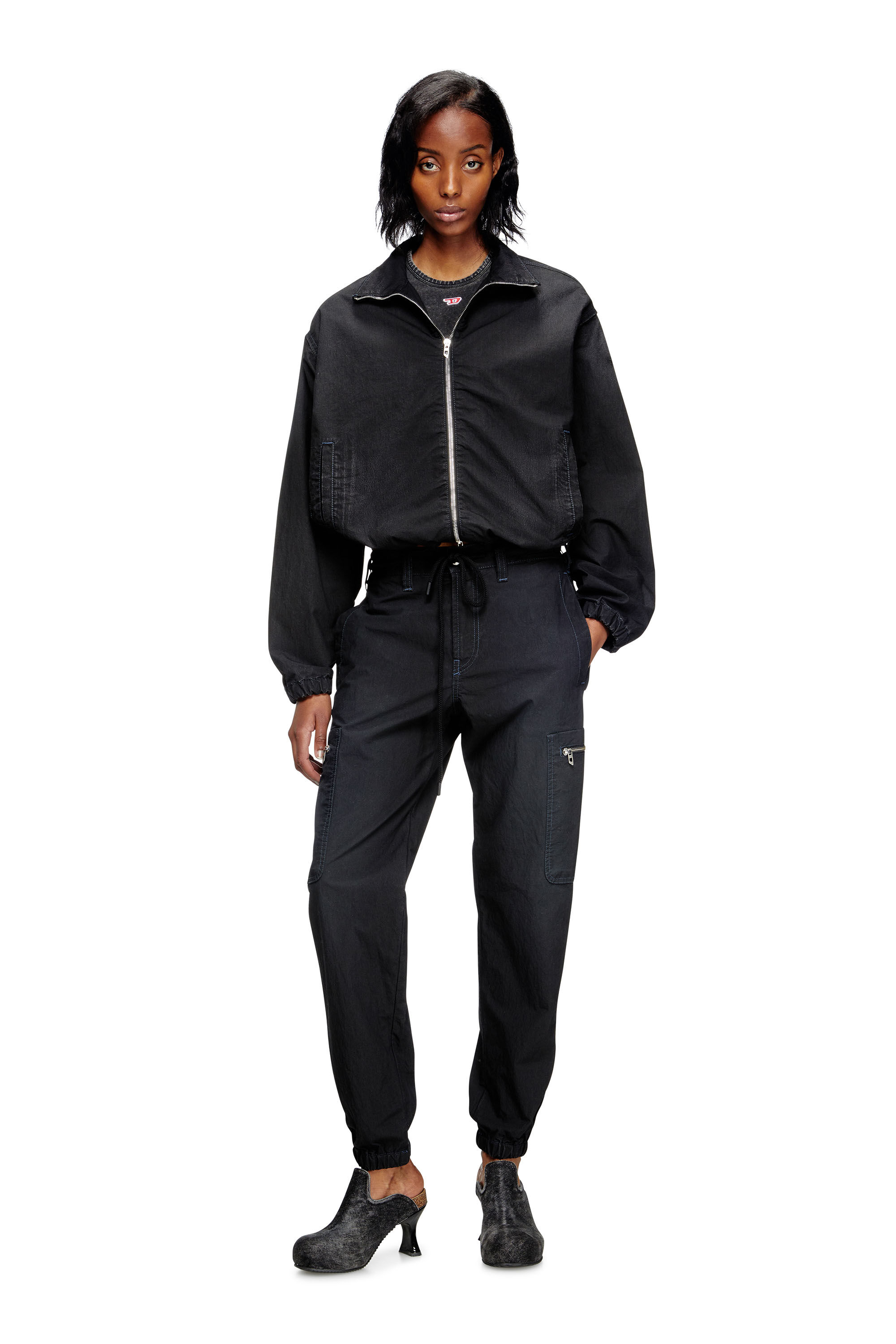 Diesel - Slim D-Lab JoggJeans® 068SJ Unisex, Nero/Grigio scuro - Image 1