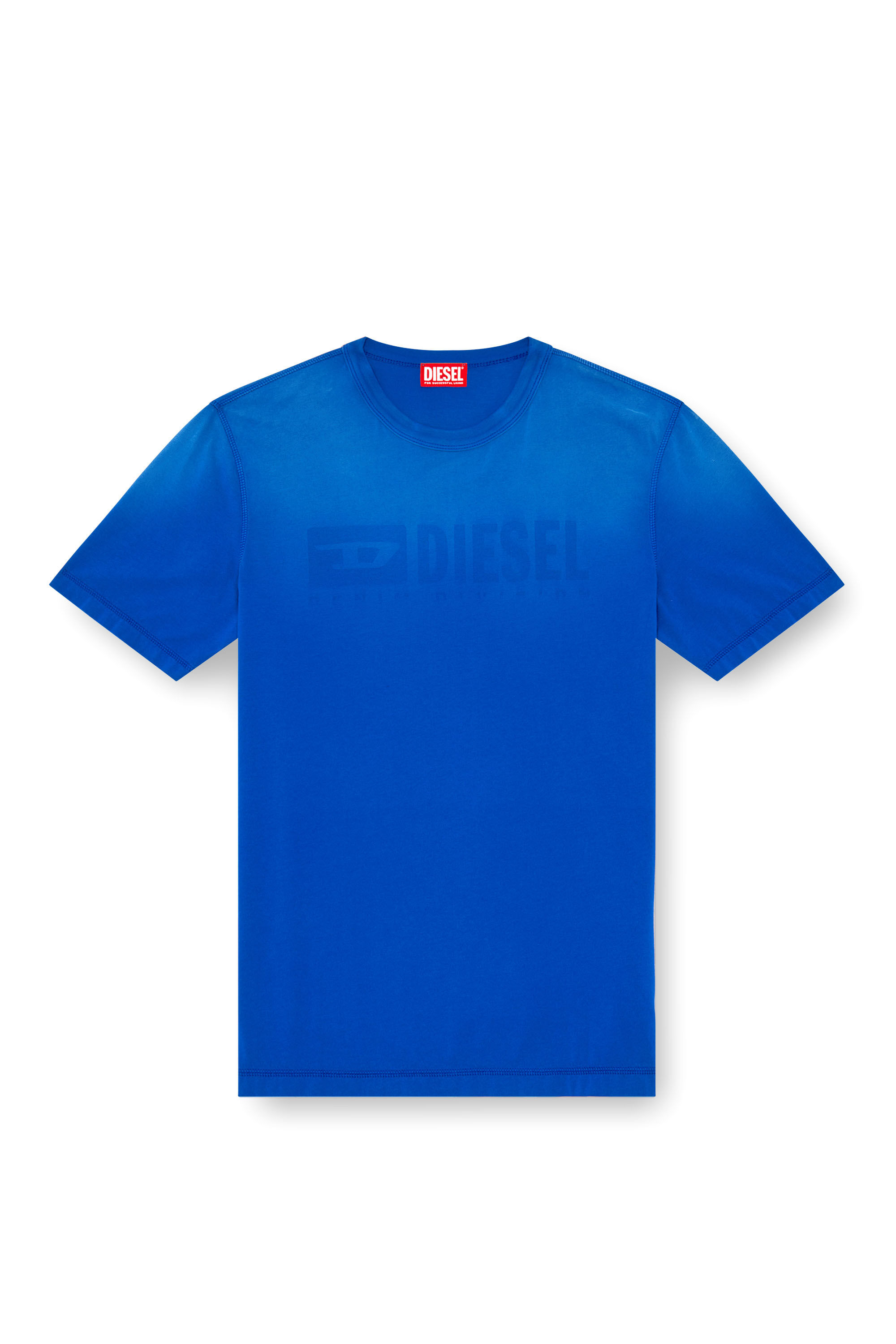 Diesel - T-ADJUST-K4, Herren T-Shirt in sonnenverblasster Optik in Blau - Image 2