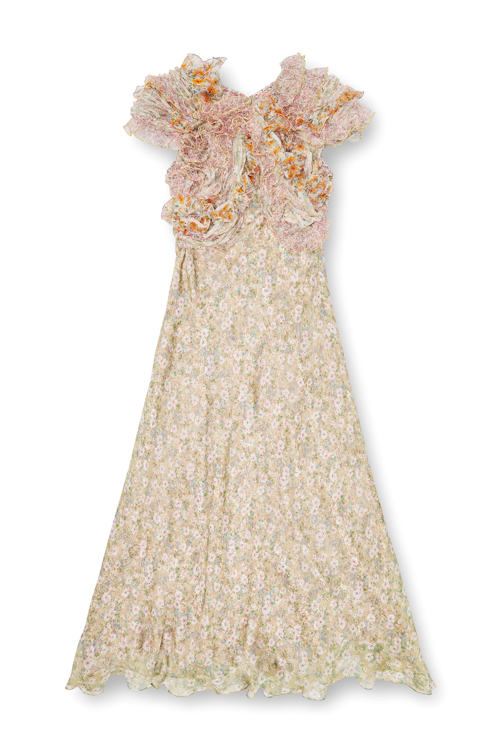 Diesel - D-FIBY, Robe en soie &agrave; imprim&eacute; fleuri Femme in Polychrome - 2