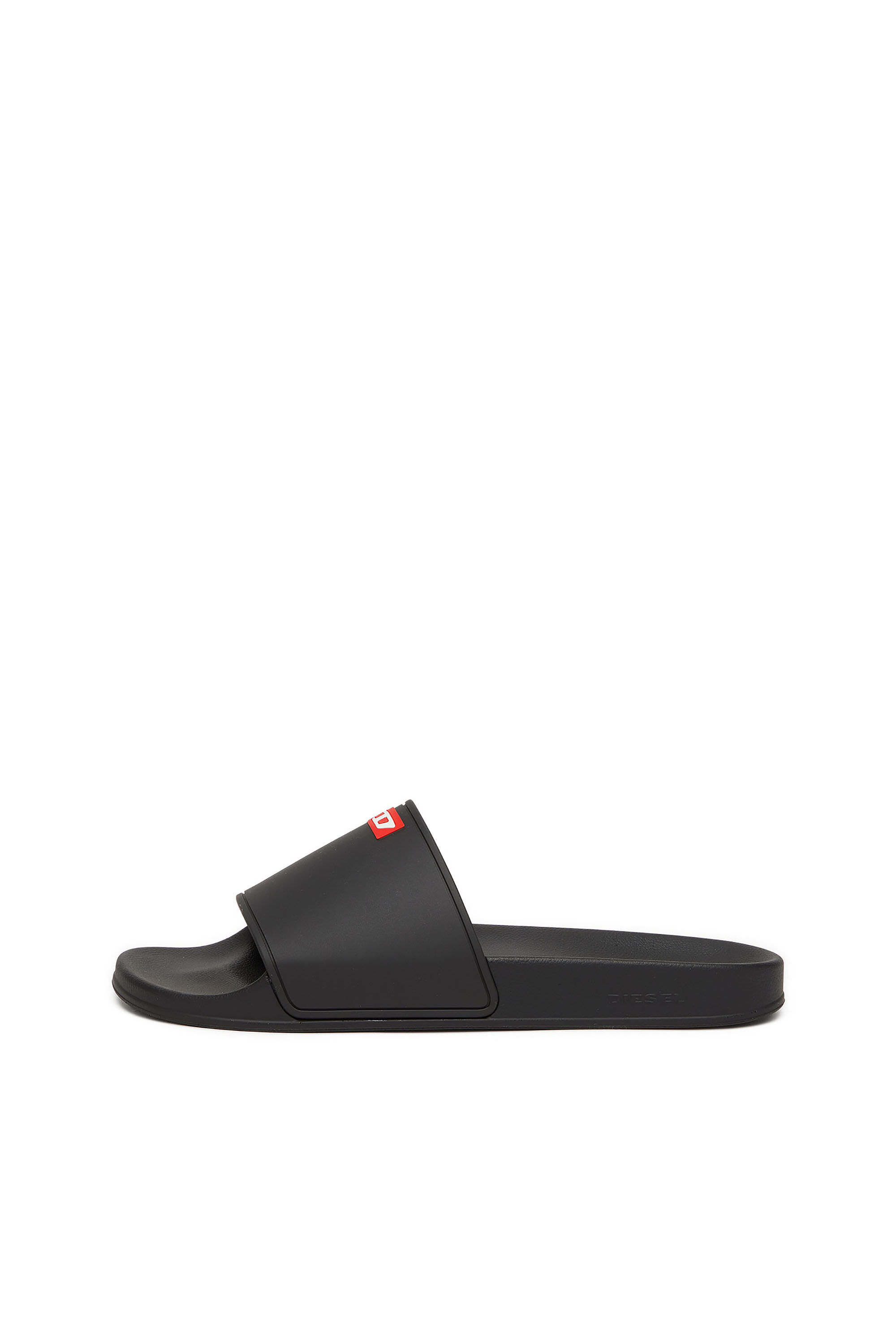 Diesel - SA-SWIM, Slide in gomma con logo D Uomo in Nero - 7