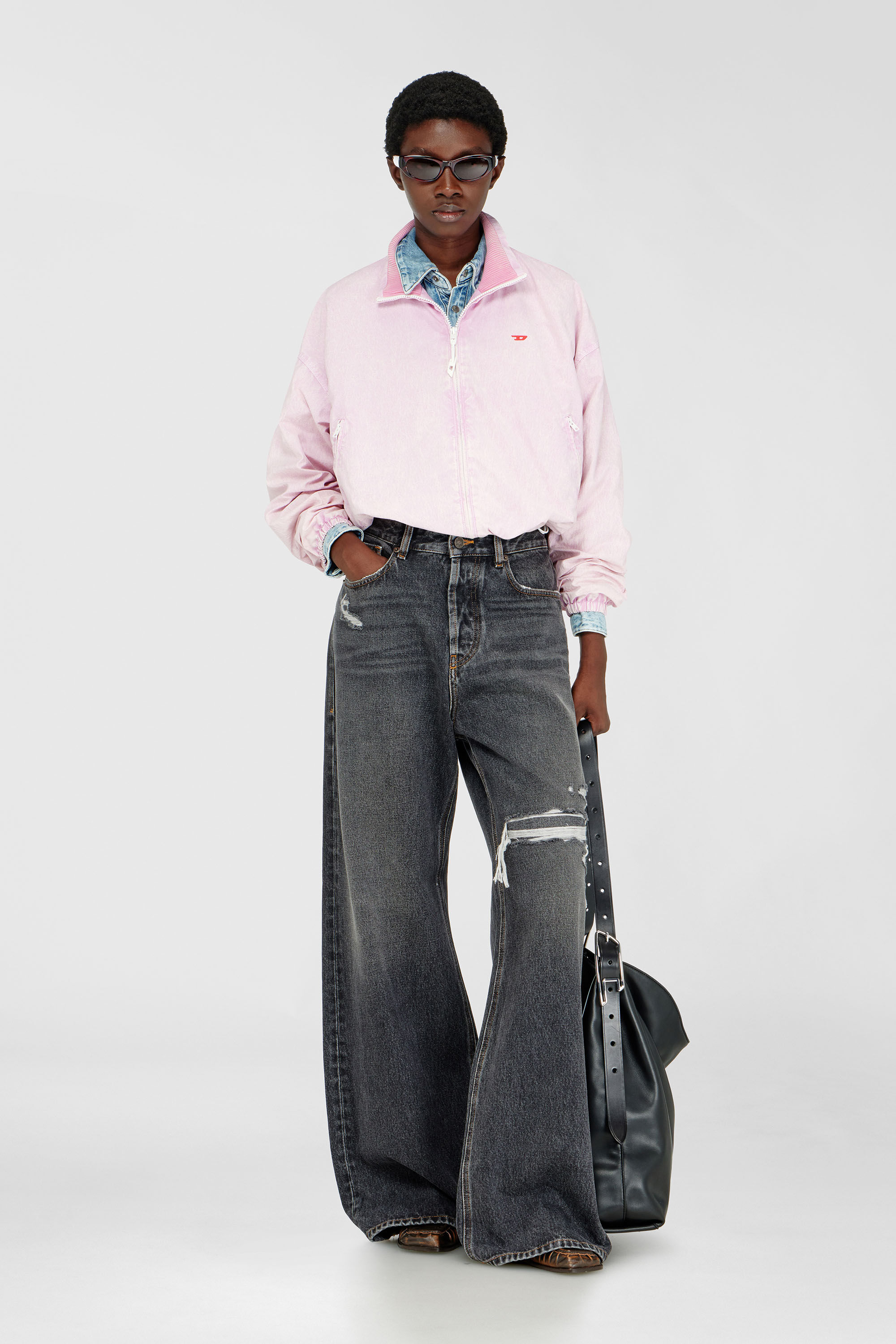Diesel - Relaxed Jeans 1996 D-Sire 007F6 Mixte, Noir/Gris fonc&eacute; - Image 1