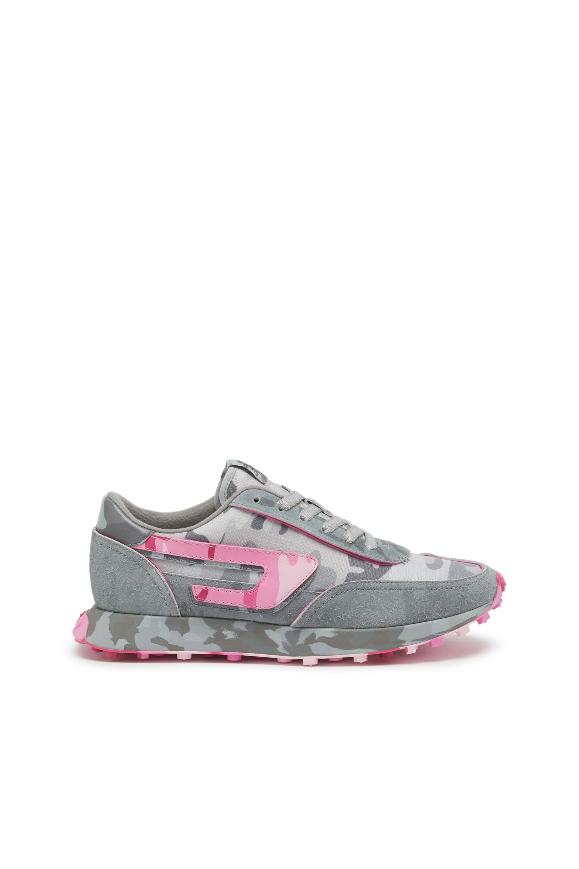 Diesel - S-RACER LC W, Damen S-Racer Lc W - Low Top-Sneakers mit Camouflage-Print in Grau/Rosa - 1