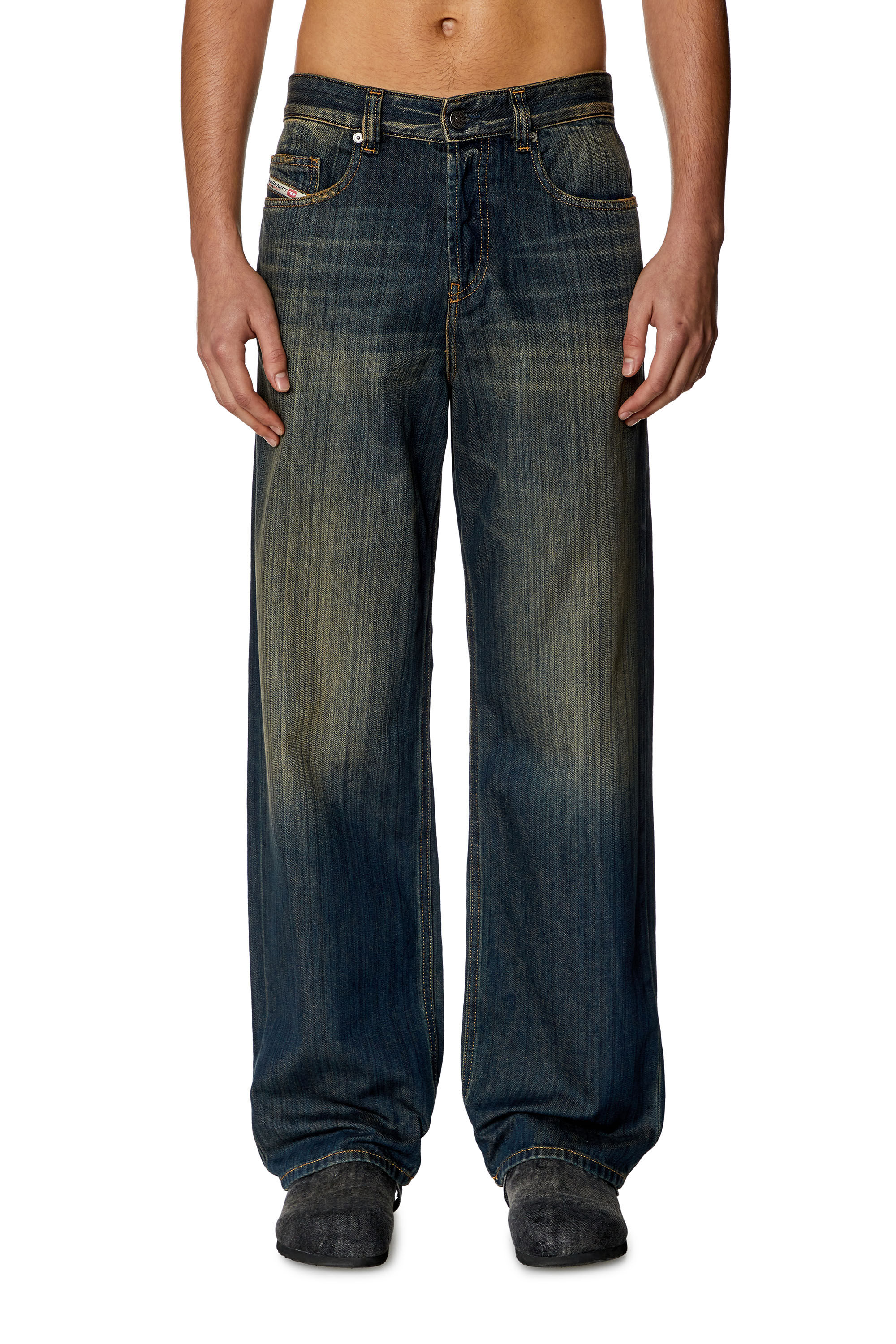 Diesel - Straight Jeans 2001 D-Macro 09I20, Bleu Foncé - Image 3