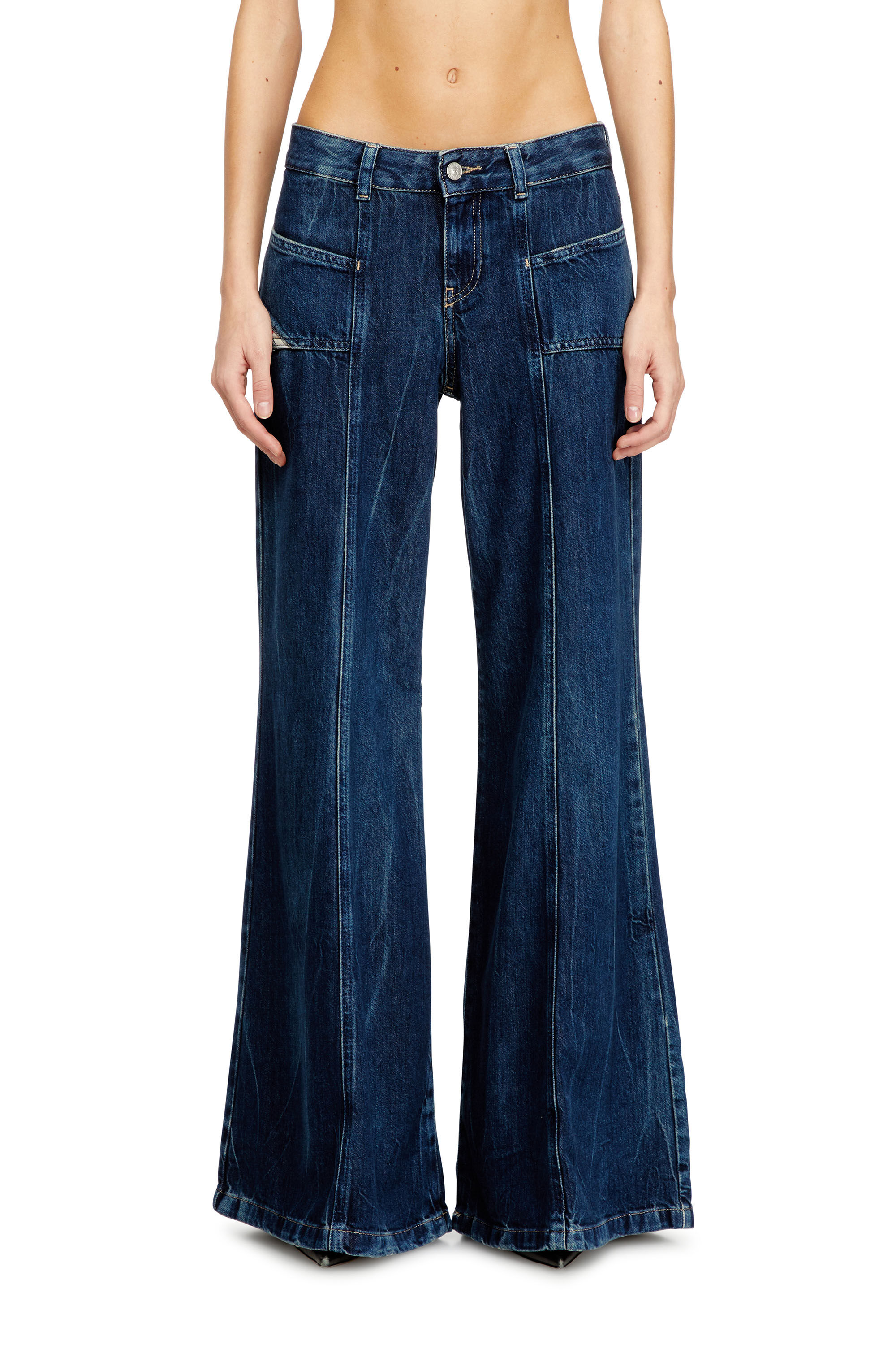 Diesel - Flare Jeans D-Akii 09N61 Donna, Blu medio - Image 3