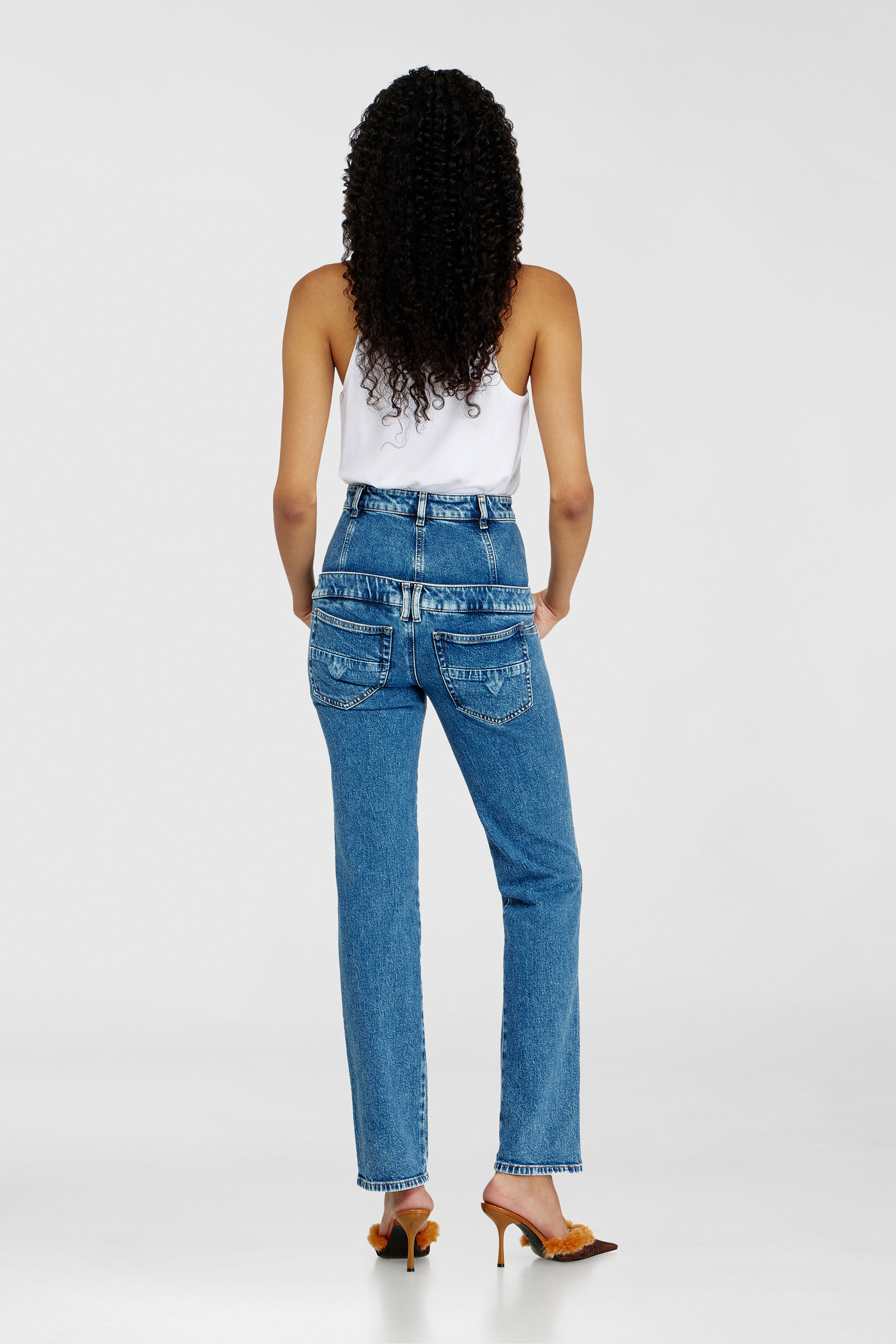 Diesel - Slim Jeans D-Fynora 007EU Femme, Bleu moyen - Image 3