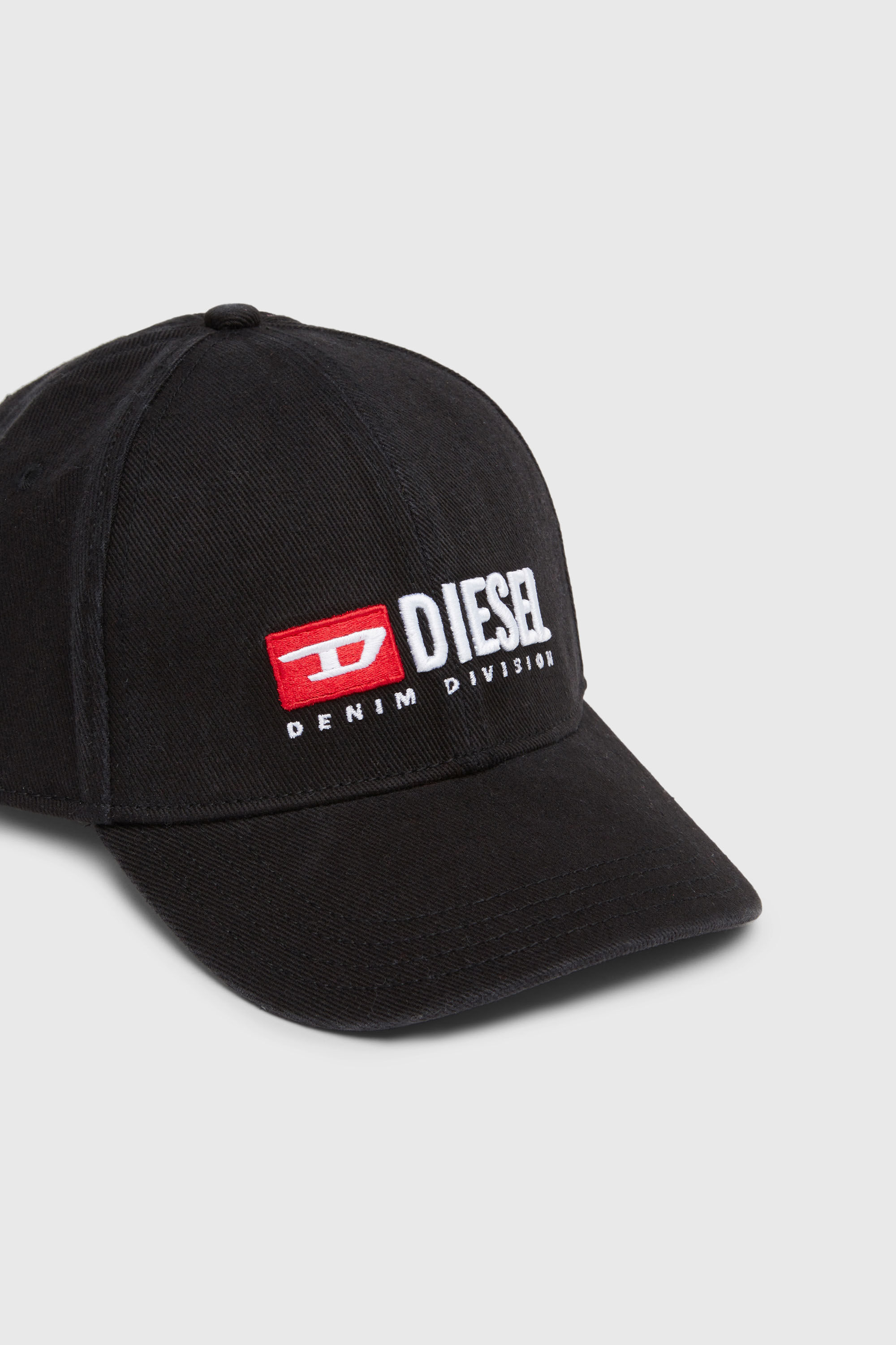 Diesel - CORRY-DIV-WASH, Casquette de baseball avec logo brod&eacute; Homme in Noir - 3