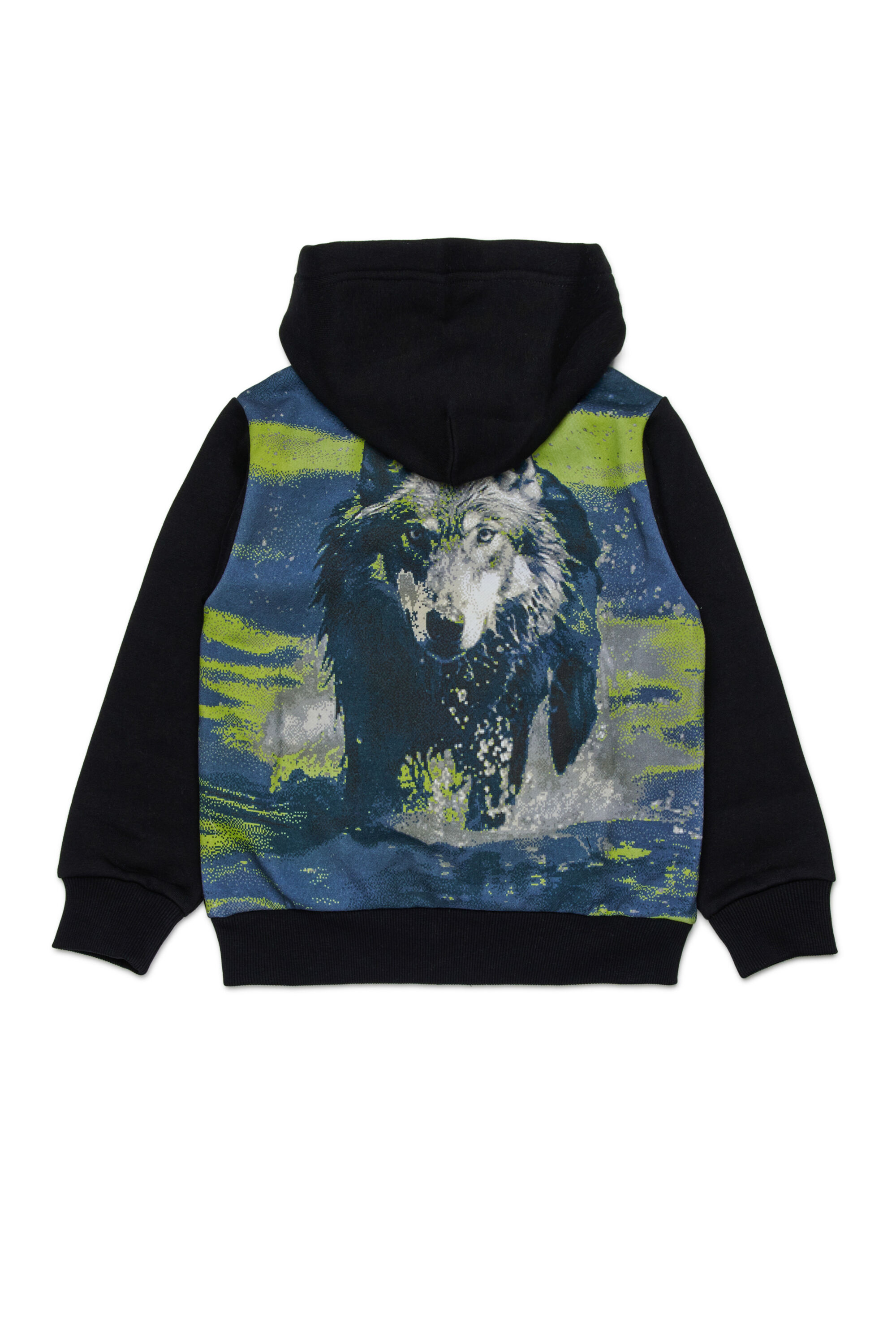 Diesel - SWAMP OVER, Felpa in cotone con stampa grafica Uomo in Nero - 2