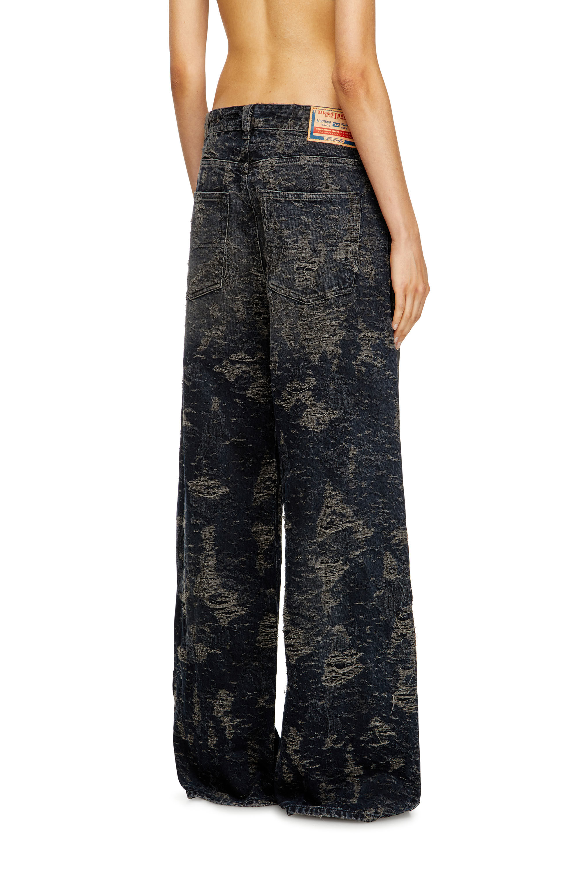 Diesel - Relaxed Jeans 1996 D-Sire 007BV Femme, Noir/Gris foncé - Image 4