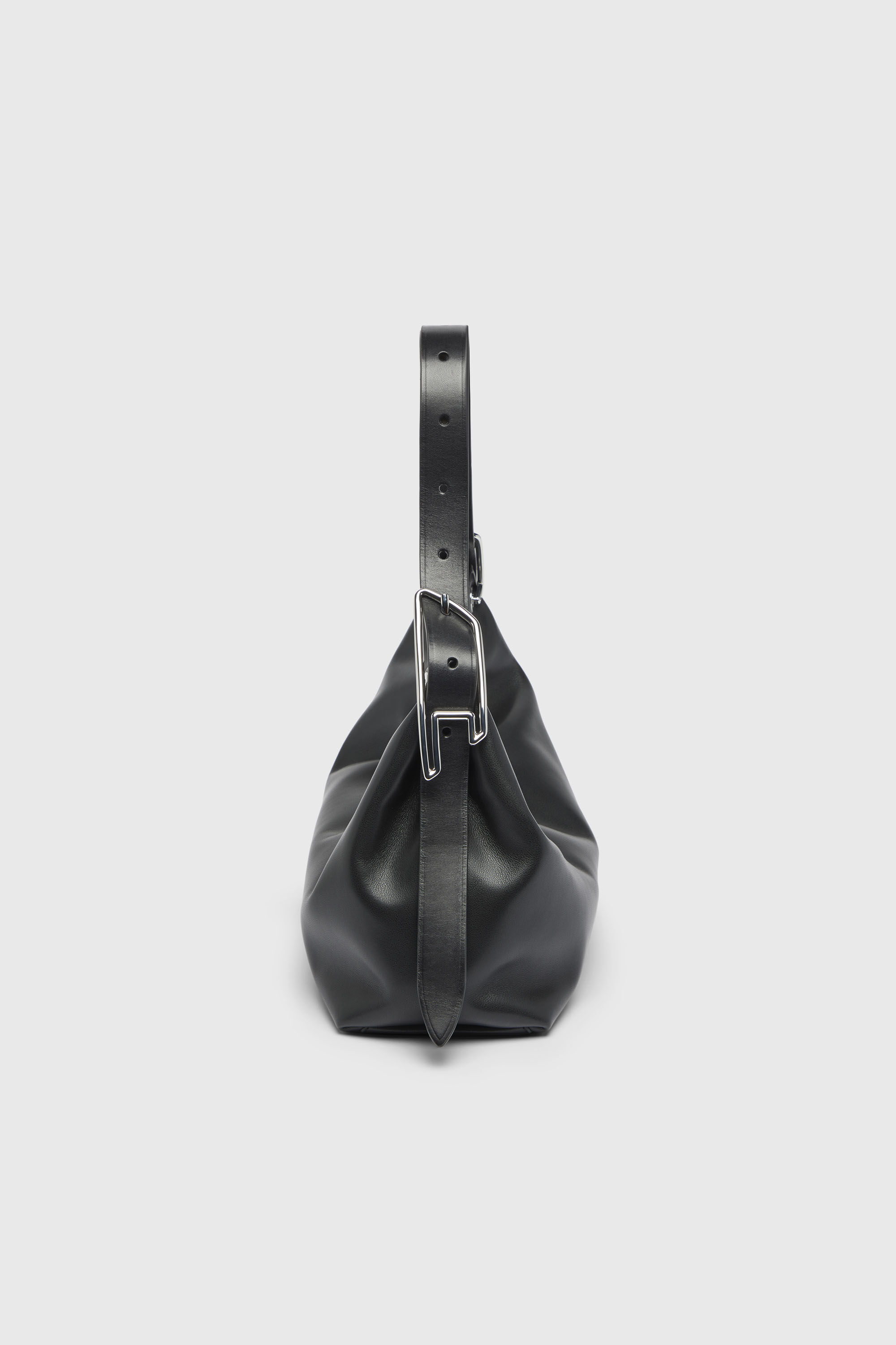 Diesel - D-LINE HOBO S, Damen D-Line-Leder-Schultertasche in Schwarz - 5
