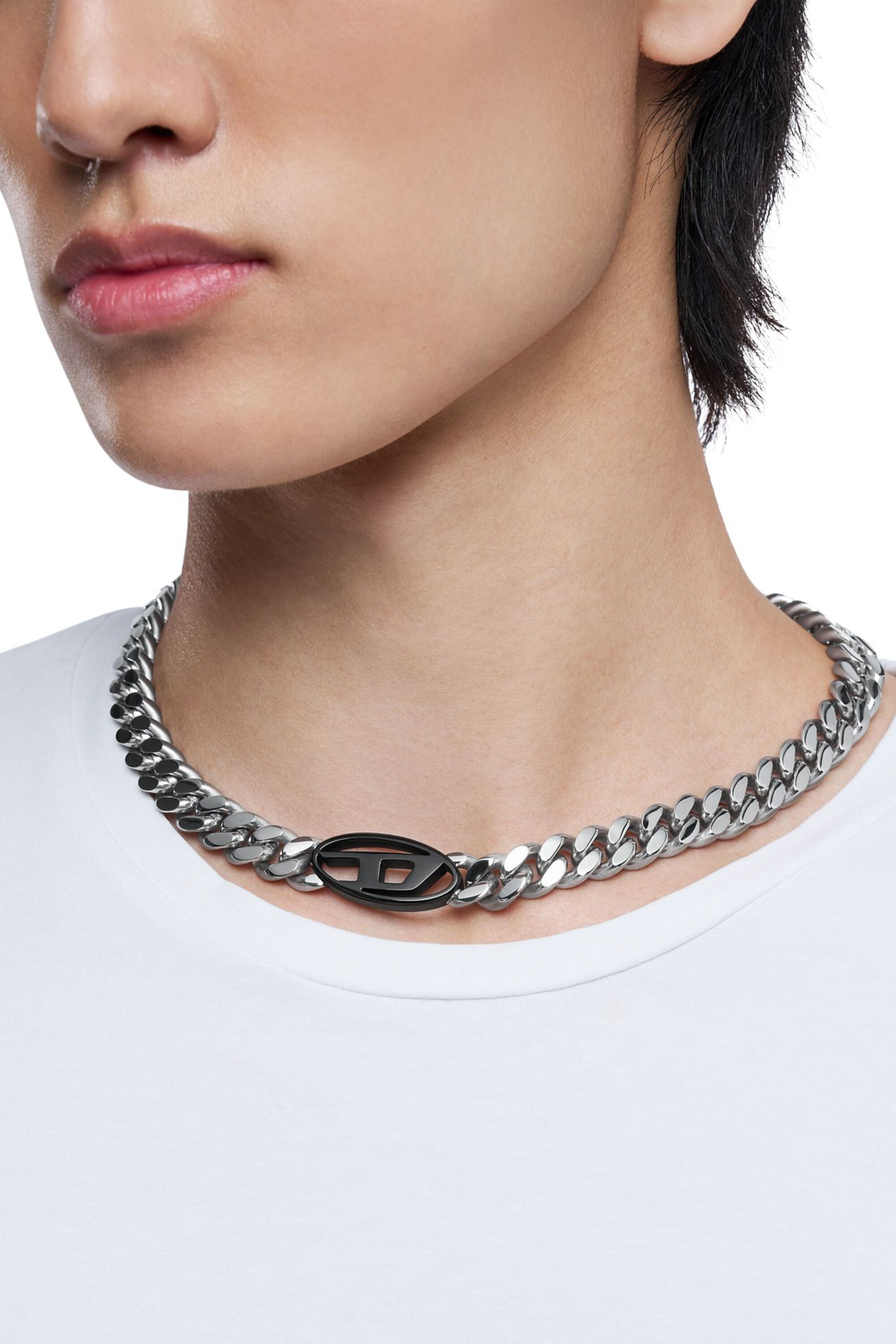 Diesel - DX1635931 JEWELLERY, Collana a catena in acciaio bicolore Unisex in Argento - 4