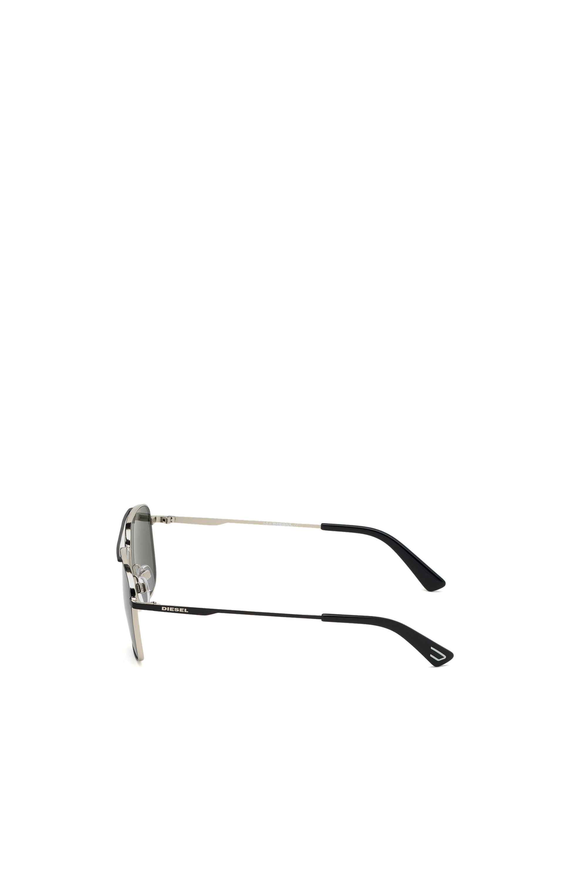 Diesel - DL0295, Herren Pilotensonnenbrille aus Metall in Schwarz - 4