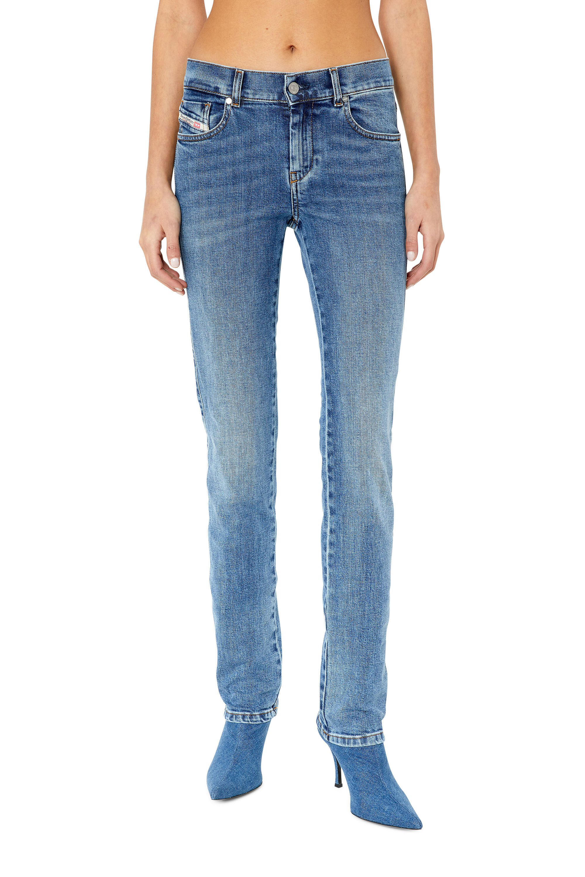 Diesel - Sandy E09AA Straight Jeans, Bleu moyen - Image 3
