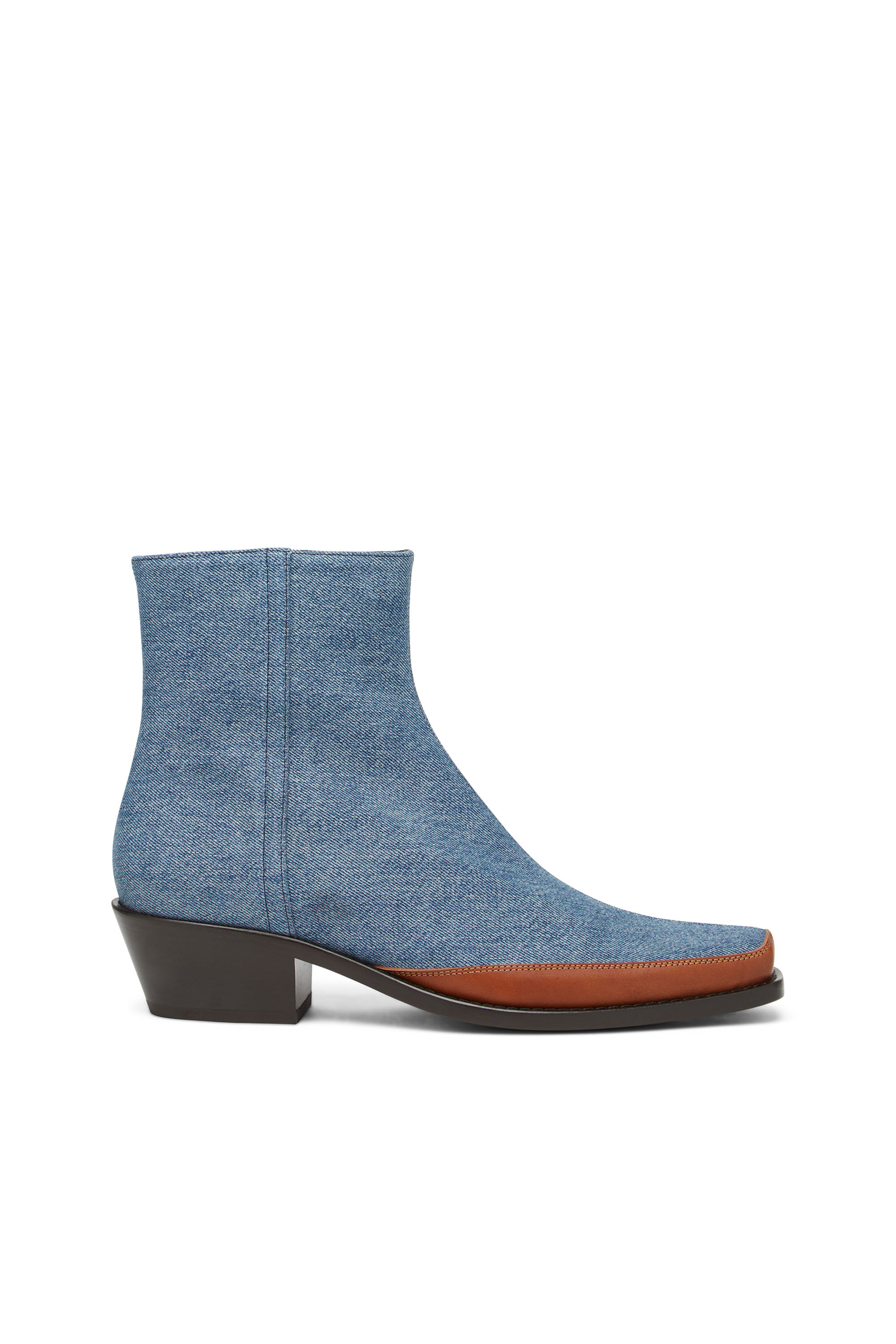 Square-toe denim ankle boots | Diesel