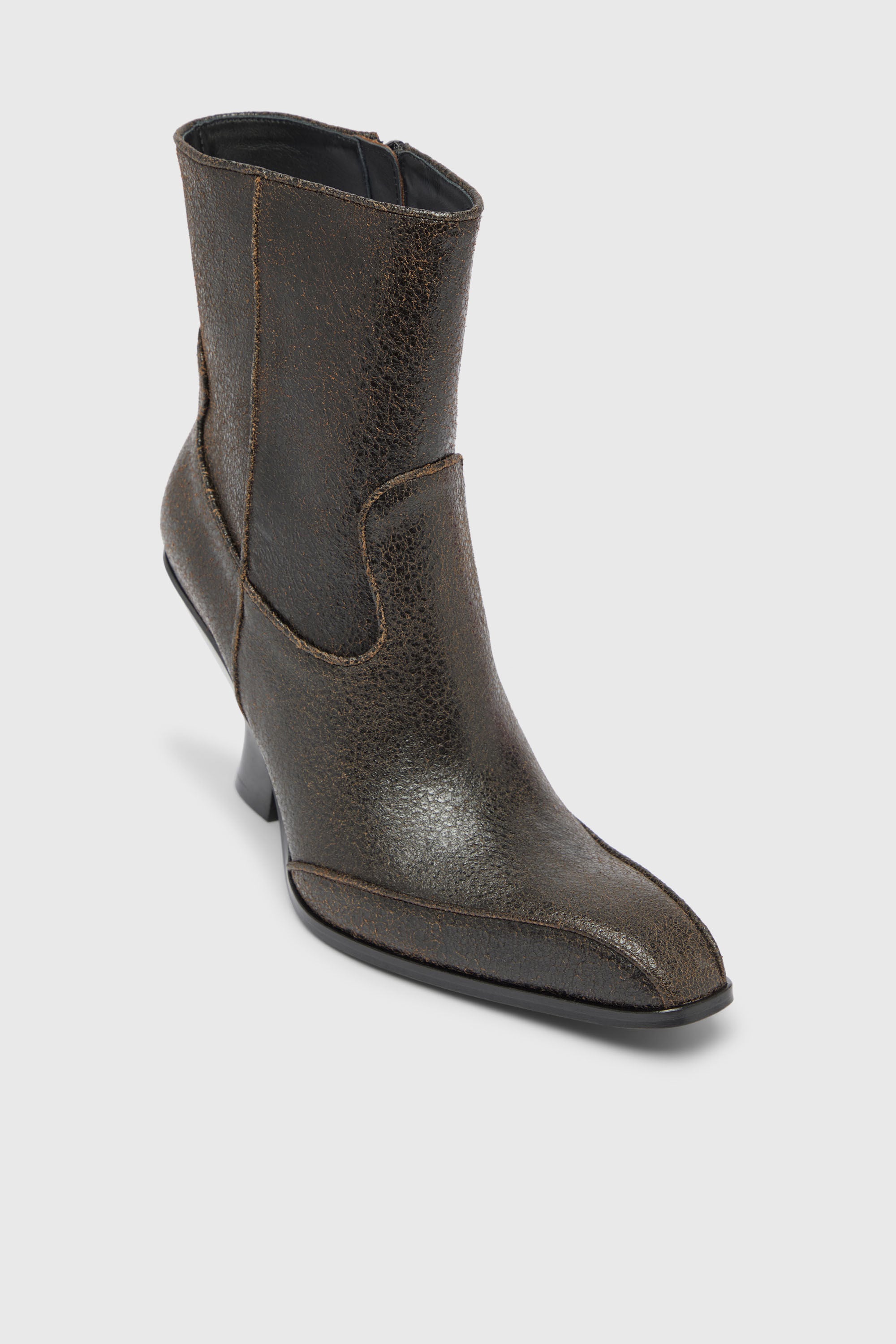 Diesel - D-LUFFY-75-AB, D-Luffy - Bottines en cuir craquel&eacute; Femme in Marron - 6