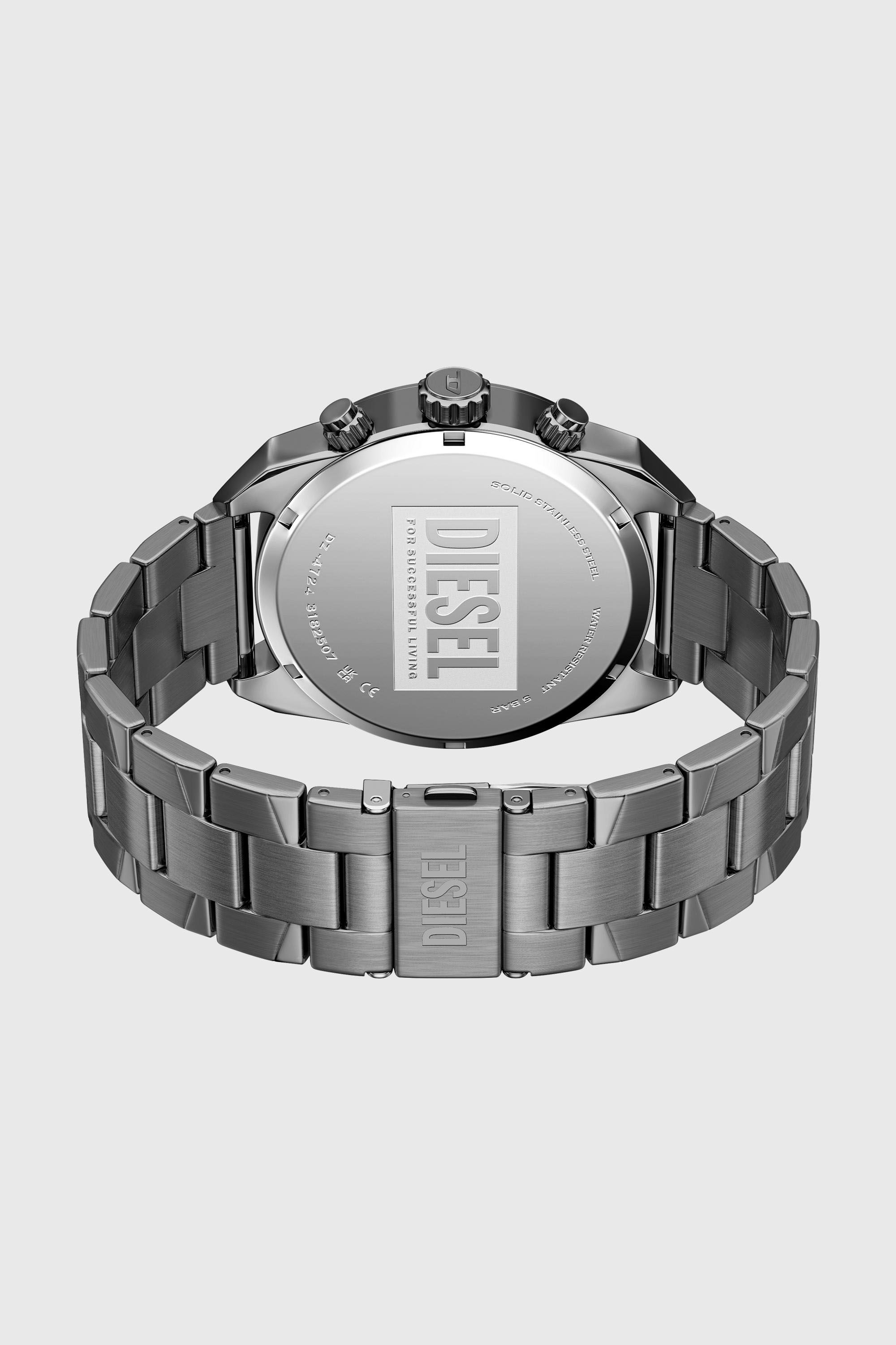 Diesel - DZ4724 WATCH, Montre Spiked en acier inoxydable finition gunmetal Homme in Gris - 8