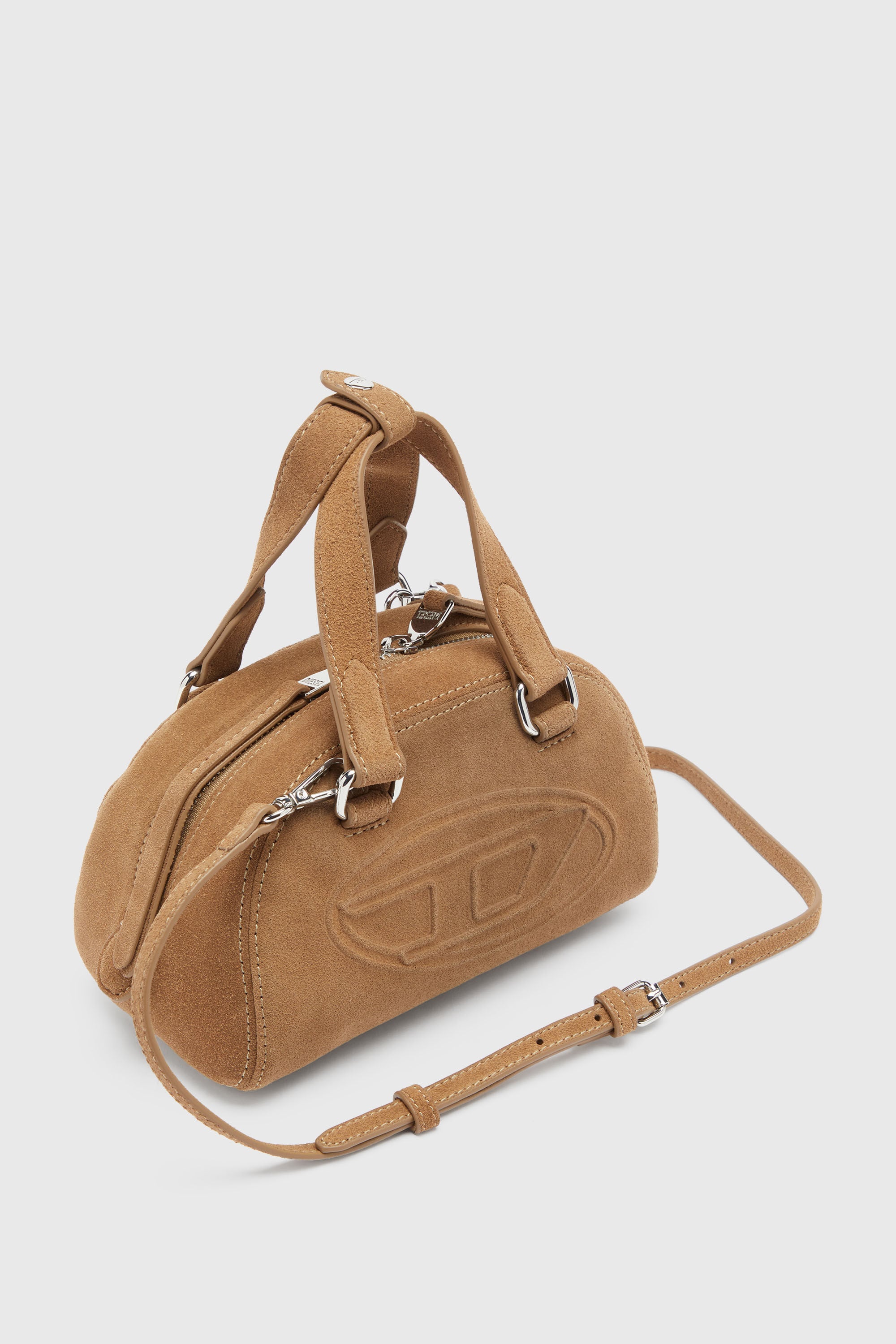 Diesel - 1DR DOME CROSSBODY, 1DR Dome-Petit sac bowling en daim Mixte in Beige - 6