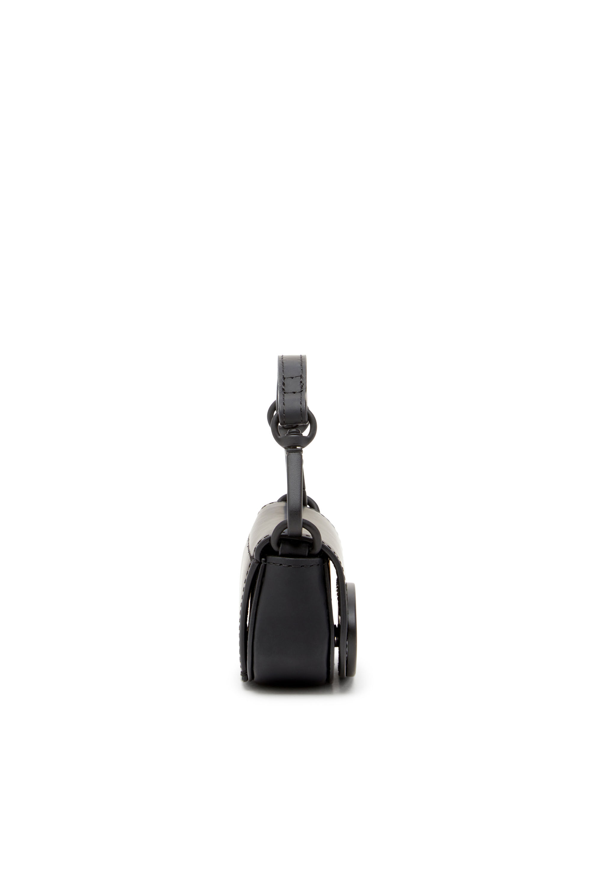 Diesel - 1DR XXS CHAIN, Damen Ikonischer Mikro-Taschenanhänger aus mattem Leder in Schwarz - Image 3