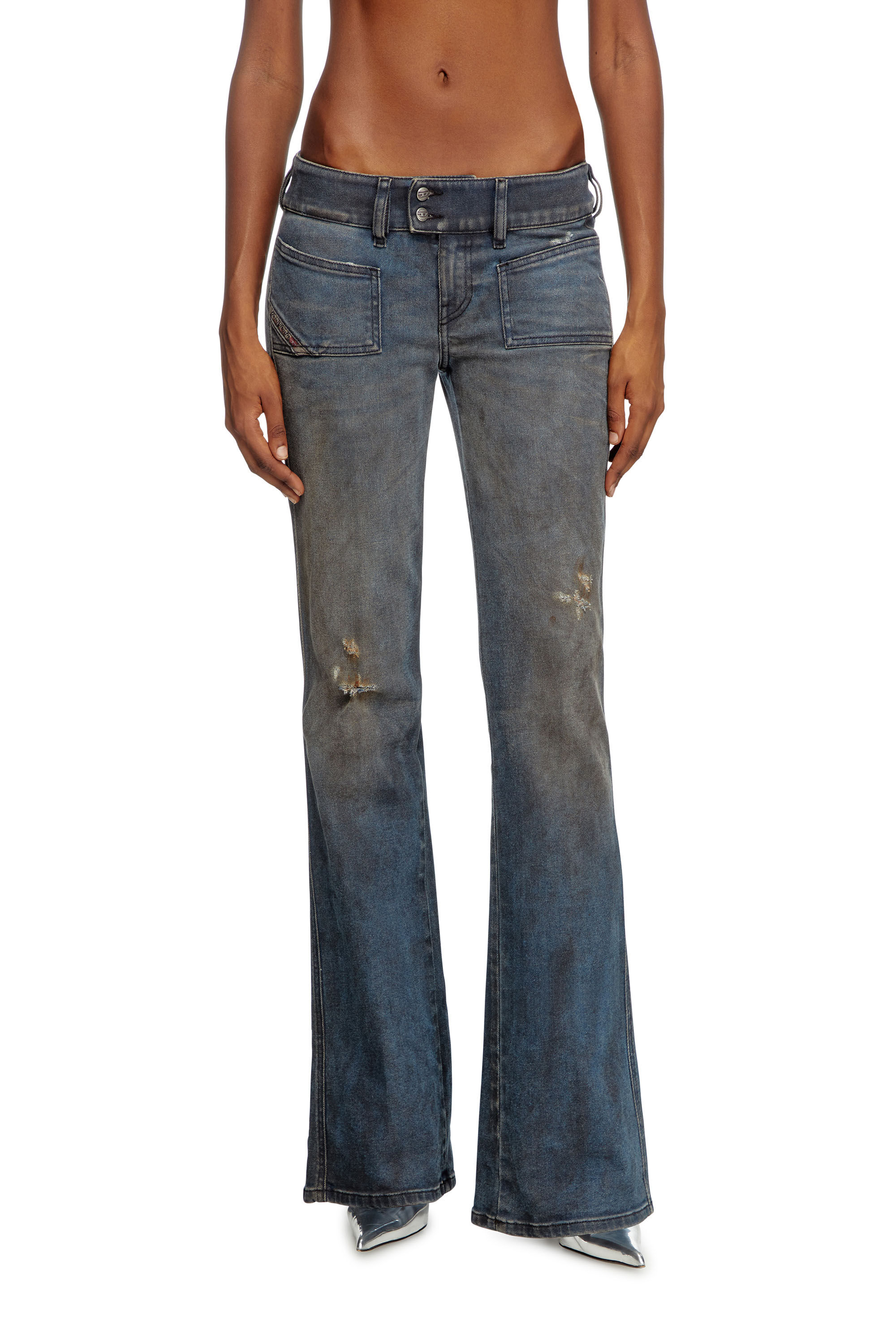Diesel - Bootcut Jeans D-Hush 09L25 Femme, Bleu moyen - Image 3