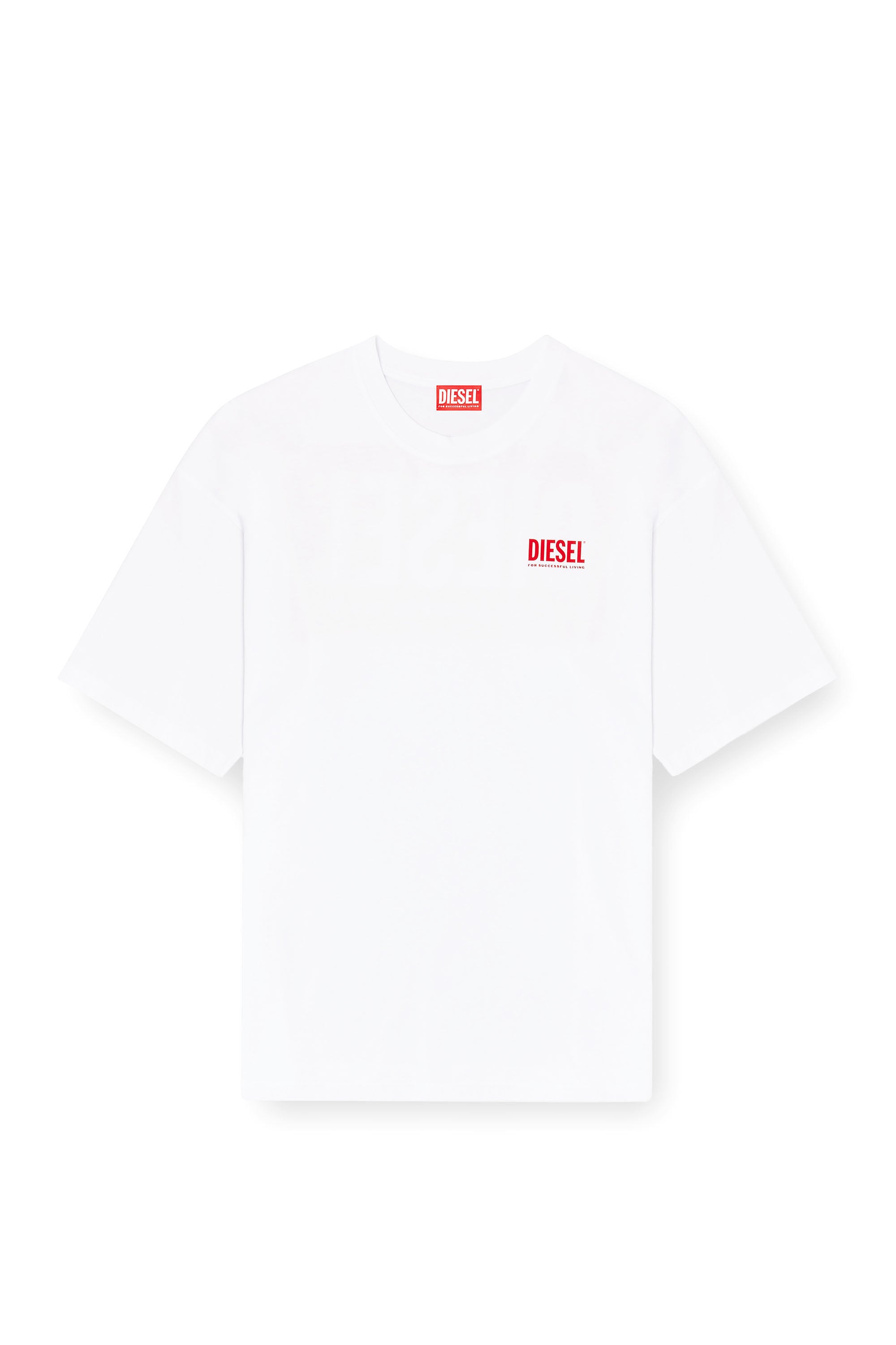 Diesel - T-BOXT-BISK, T-shirt in cotone con stampa Diesel Biscotto Uomo in Bianco - 2