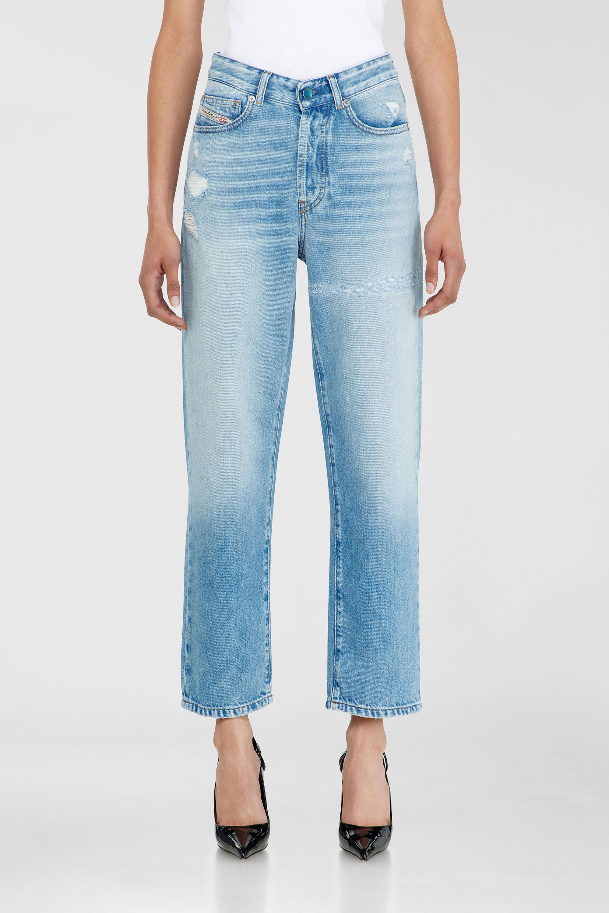 Diesel - Regular Jeans 1981 D-Went 09P49 Donna, Blu Chiaro - Image 4