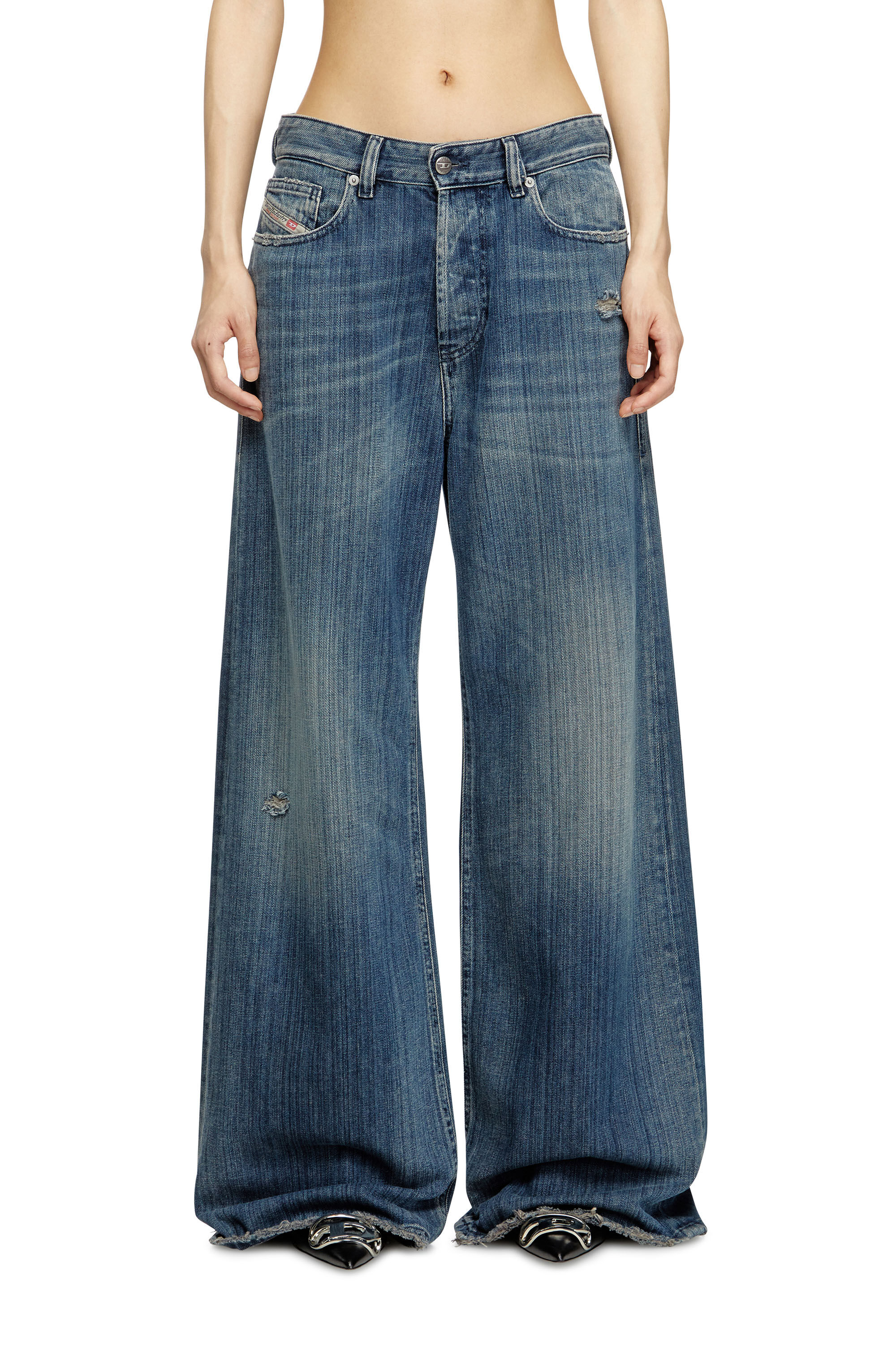 Diesel - Relaxed Jeans 1996 D-Sire 09M09 Donna, Blu Scuro - Image 3