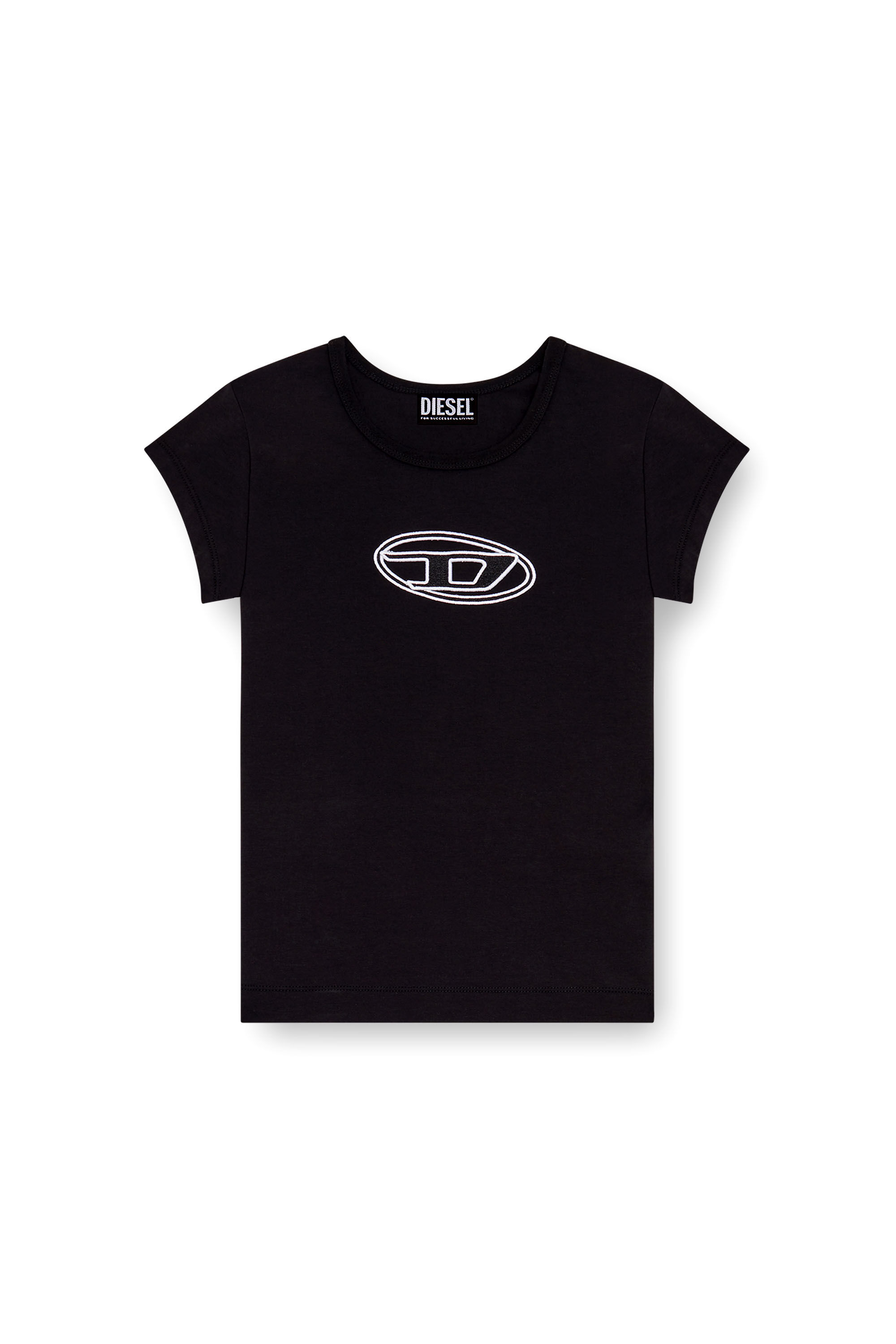 Diesel - T-ANGIE, T-shirt con logo peekaboo Donna in Multicolor - 2
