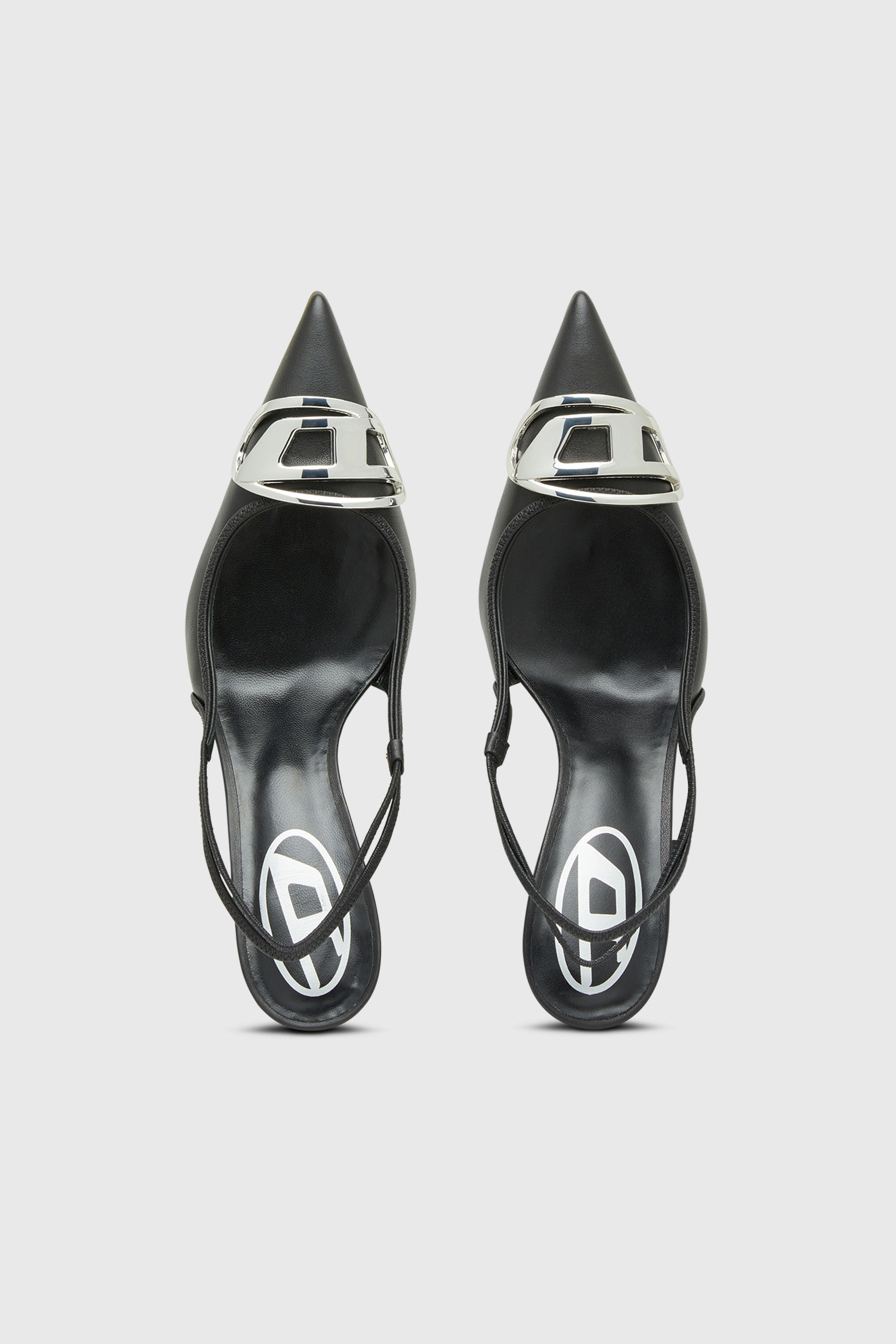 Diesel - D-VENUS SB, D-Venus-D&eacute;collet&eacute; slingback in nappa Donna in Nero - 5