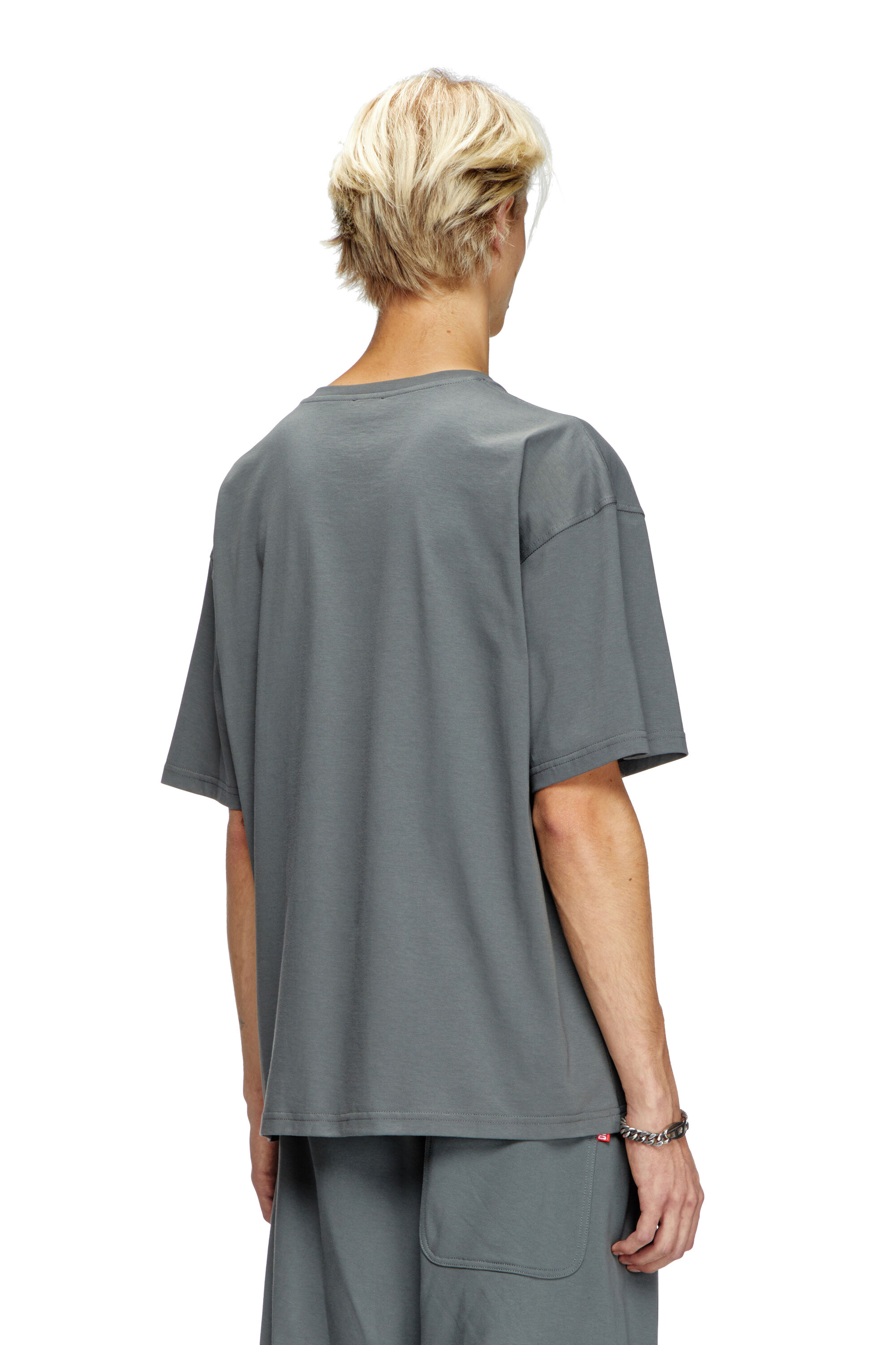 Diesel - T-BOXT-1P-DD, T-shirt con patch tattoo Unisex in Grigio - 4